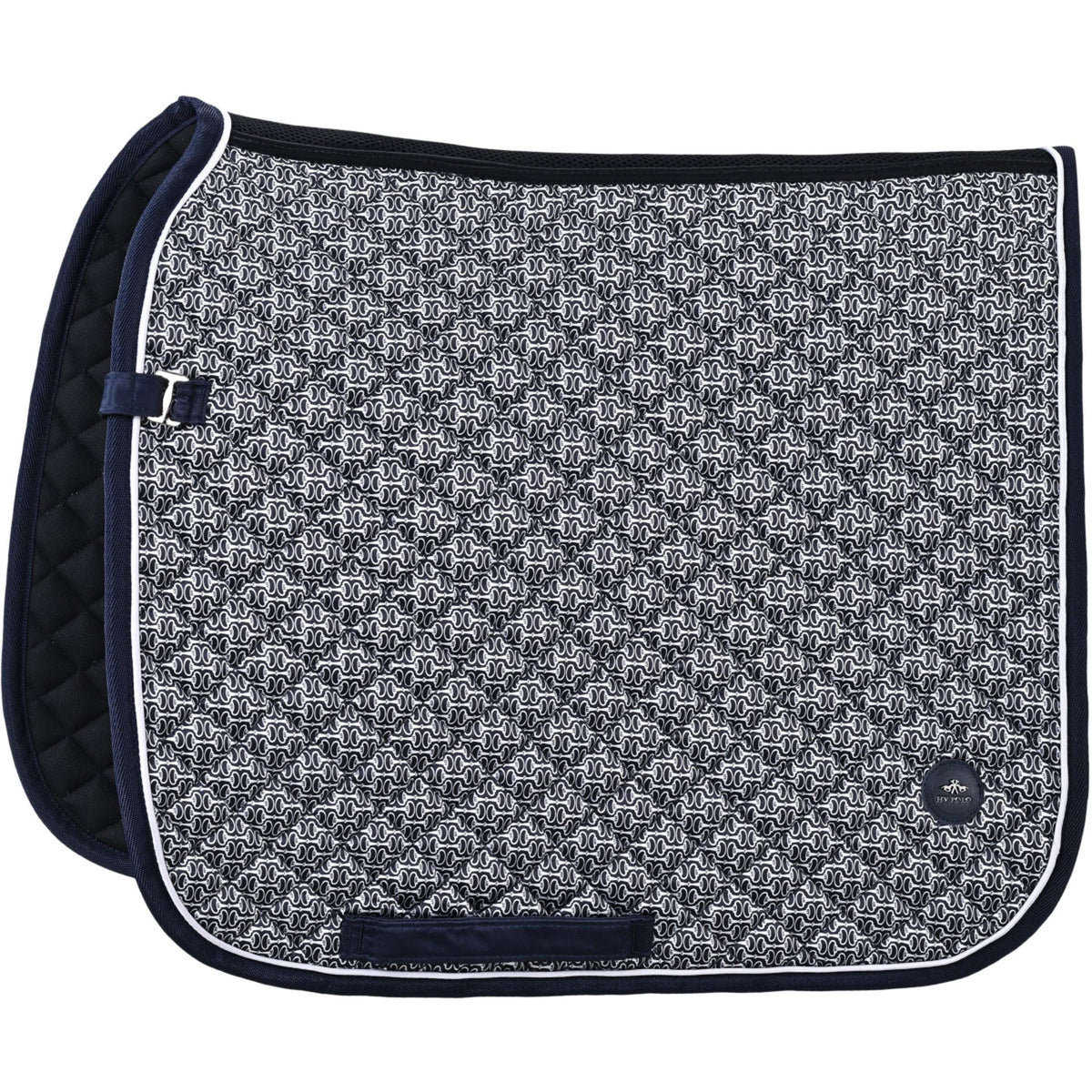 HV Polo Saddlepad HVPPilar Print Dressage Navy