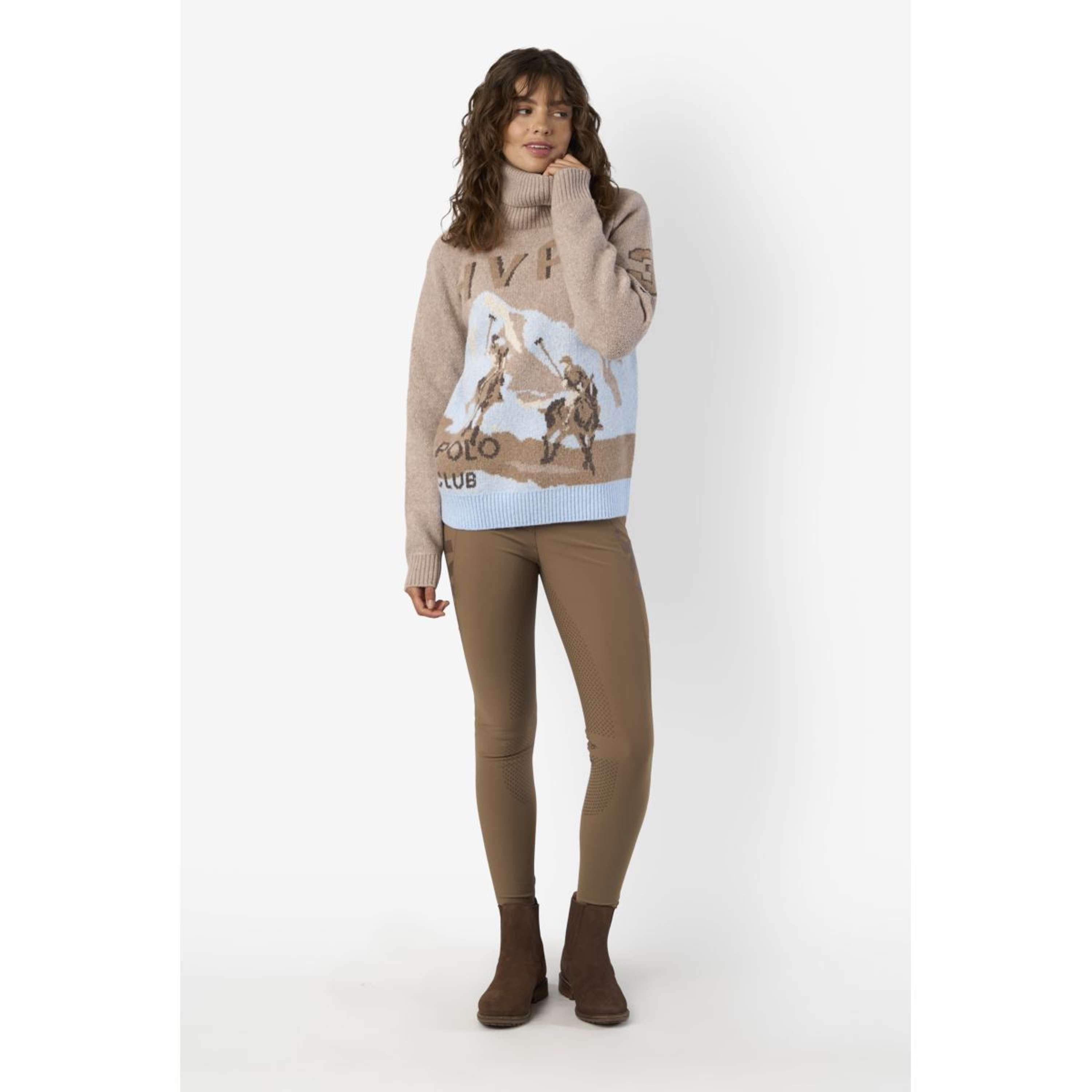 HV Polo Turtleneck Sweater HVPHarper Natural
