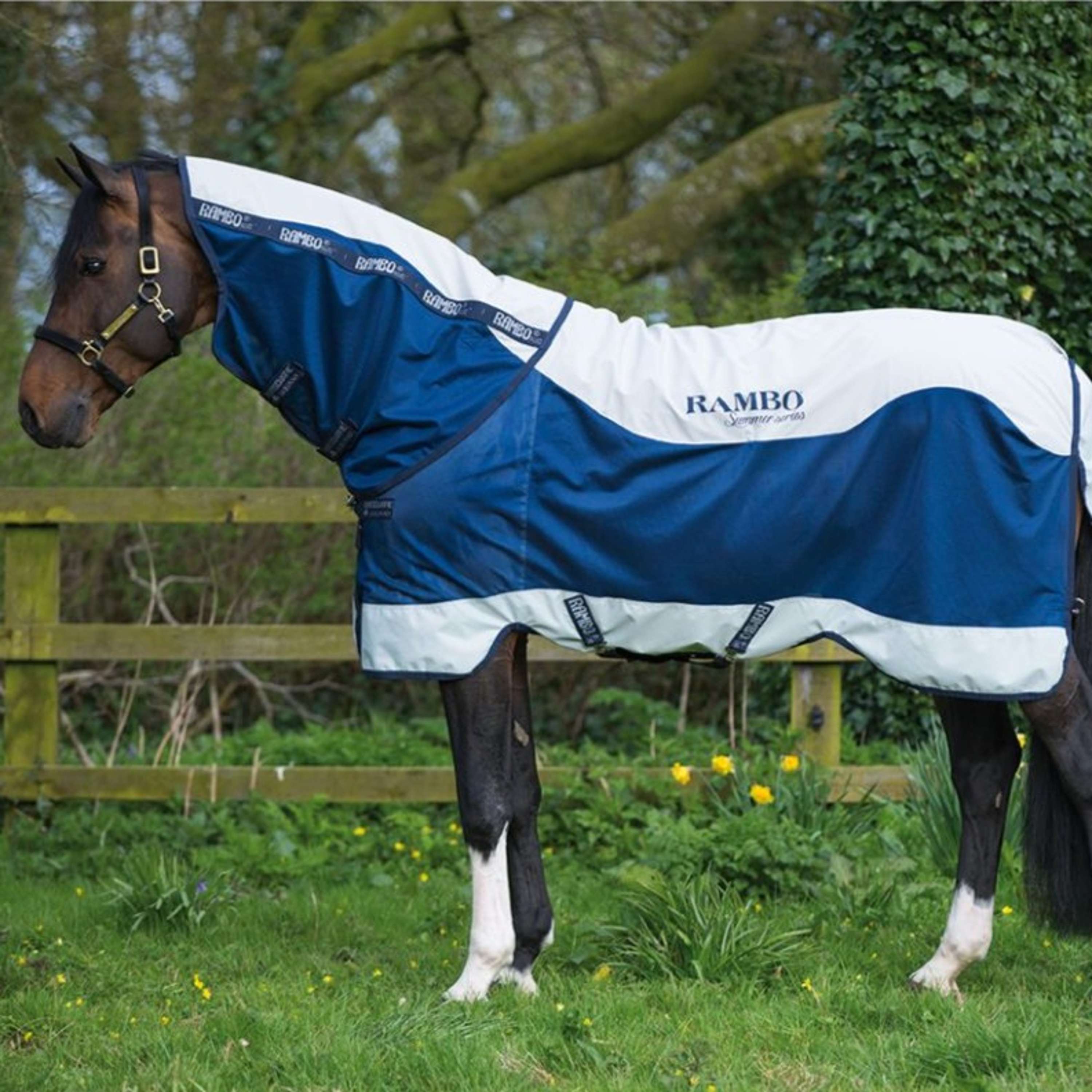 Rambo Summer Series Turnout V-front Navy/Grey