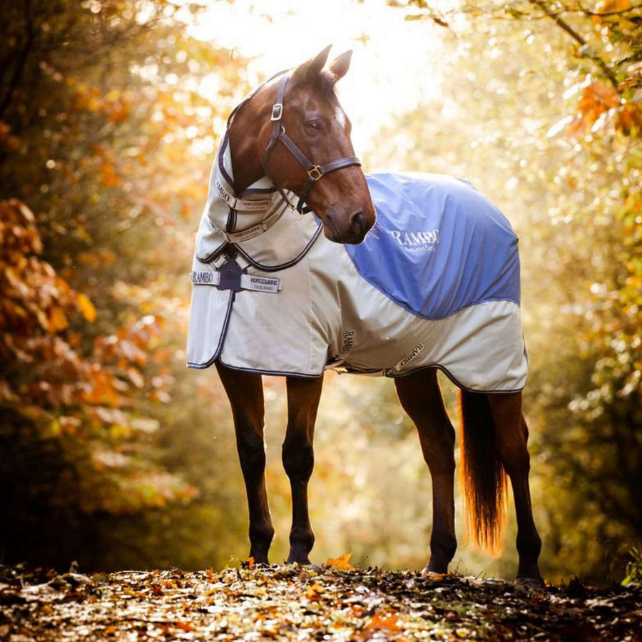 Rambo Autumn Series Turnout Navy/Grey Dots