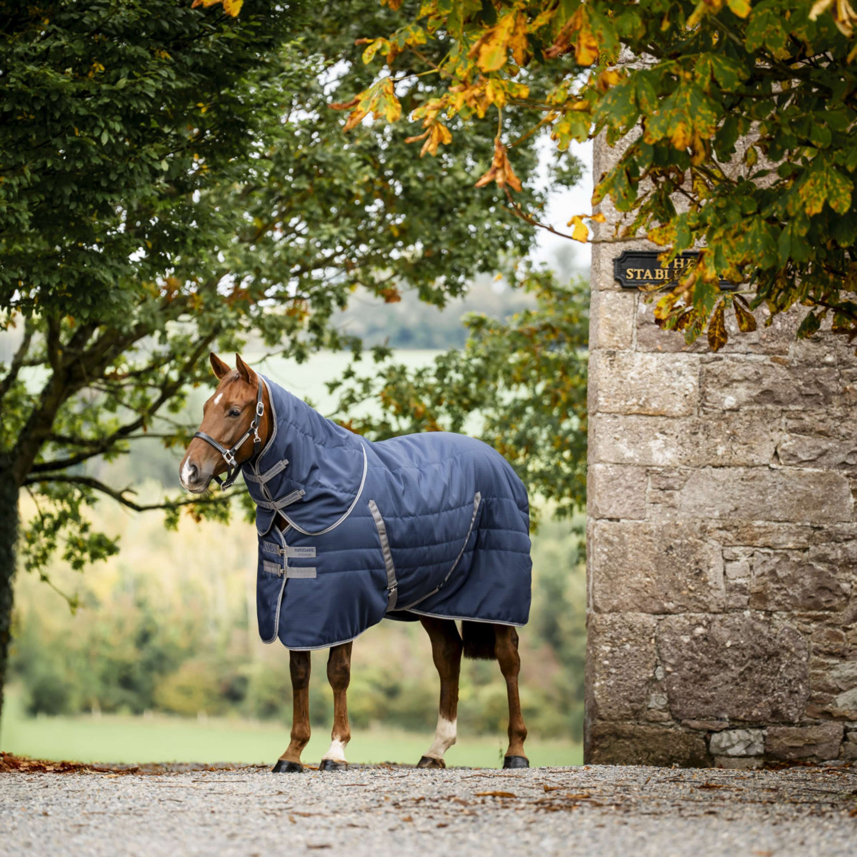 Rambo Stable Hood 100g Navy/Thunderstorm Grey/Silver