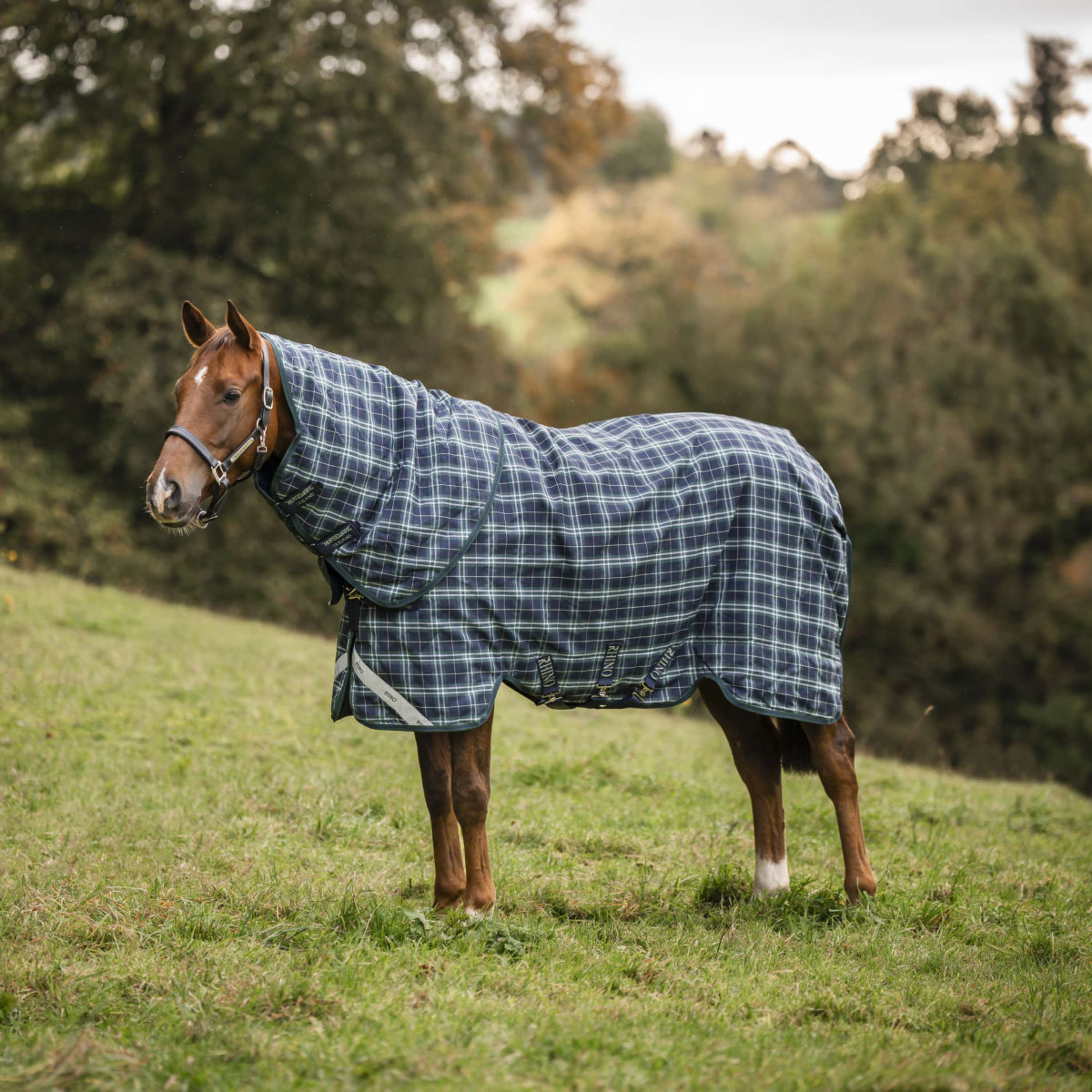 Rhino Neck Cover Turnout 0g Hunter Check/Green/Navy