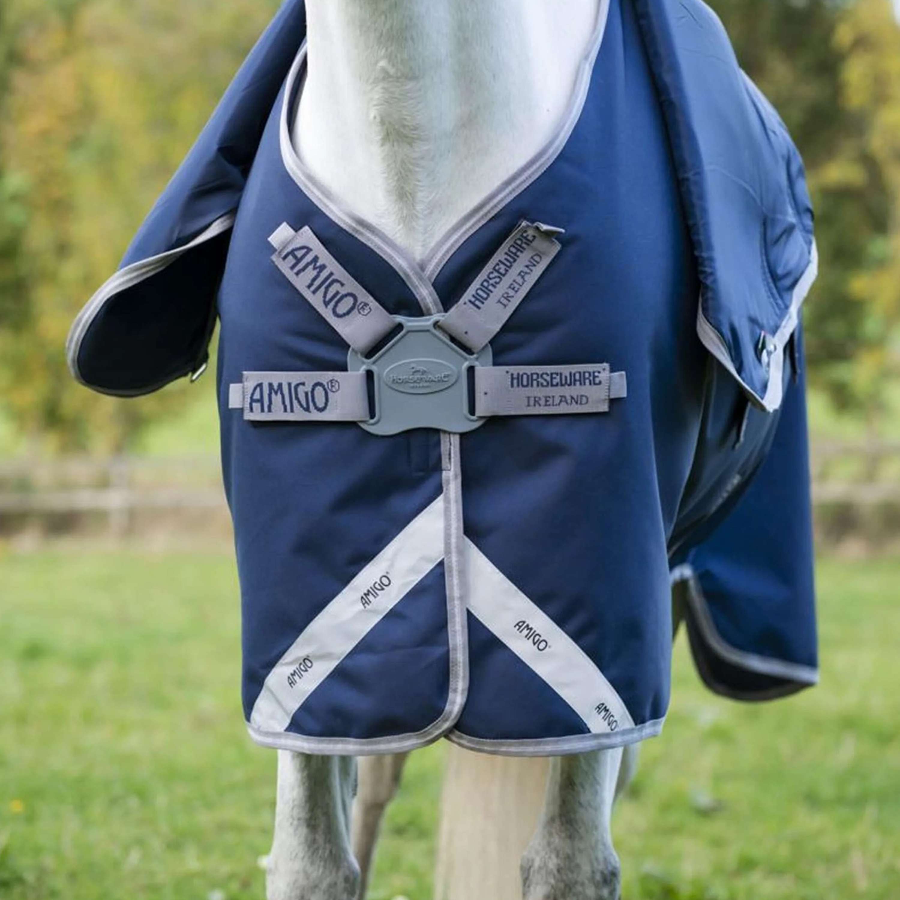 Amigo Turnout Rug FieldSafe Plus 1200D 250g Navy/Titanium Grey/Silver