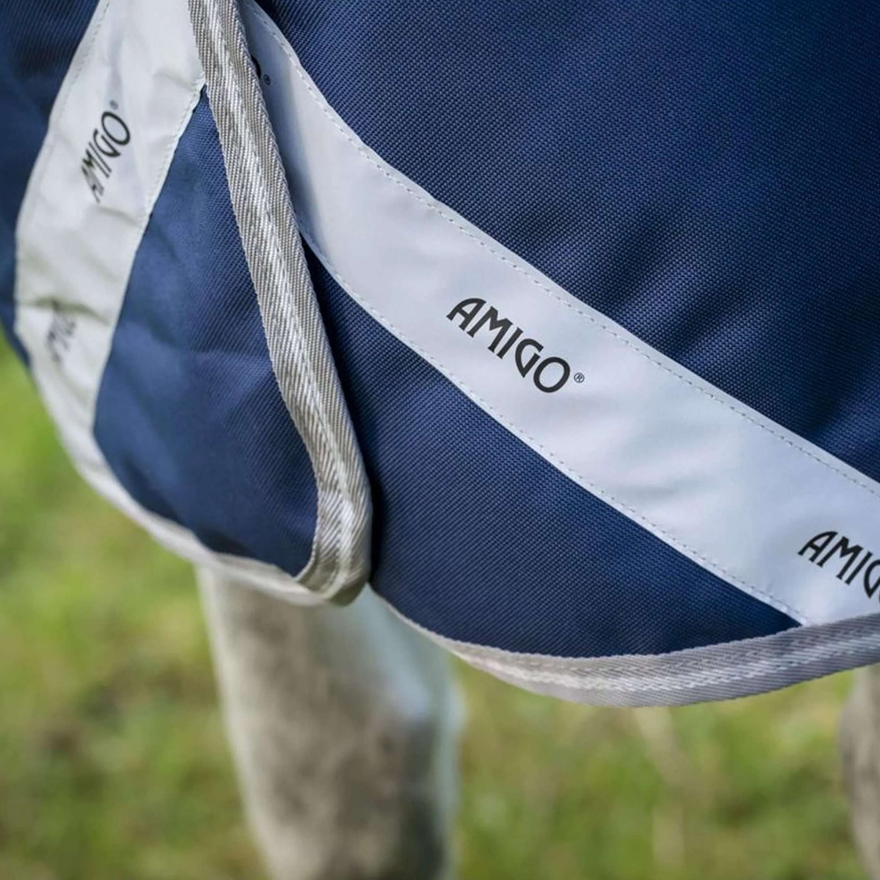 Amigo Turnout Rug FieldSafe Plus 1200D 250g Navy/Titanium Grey/Silver