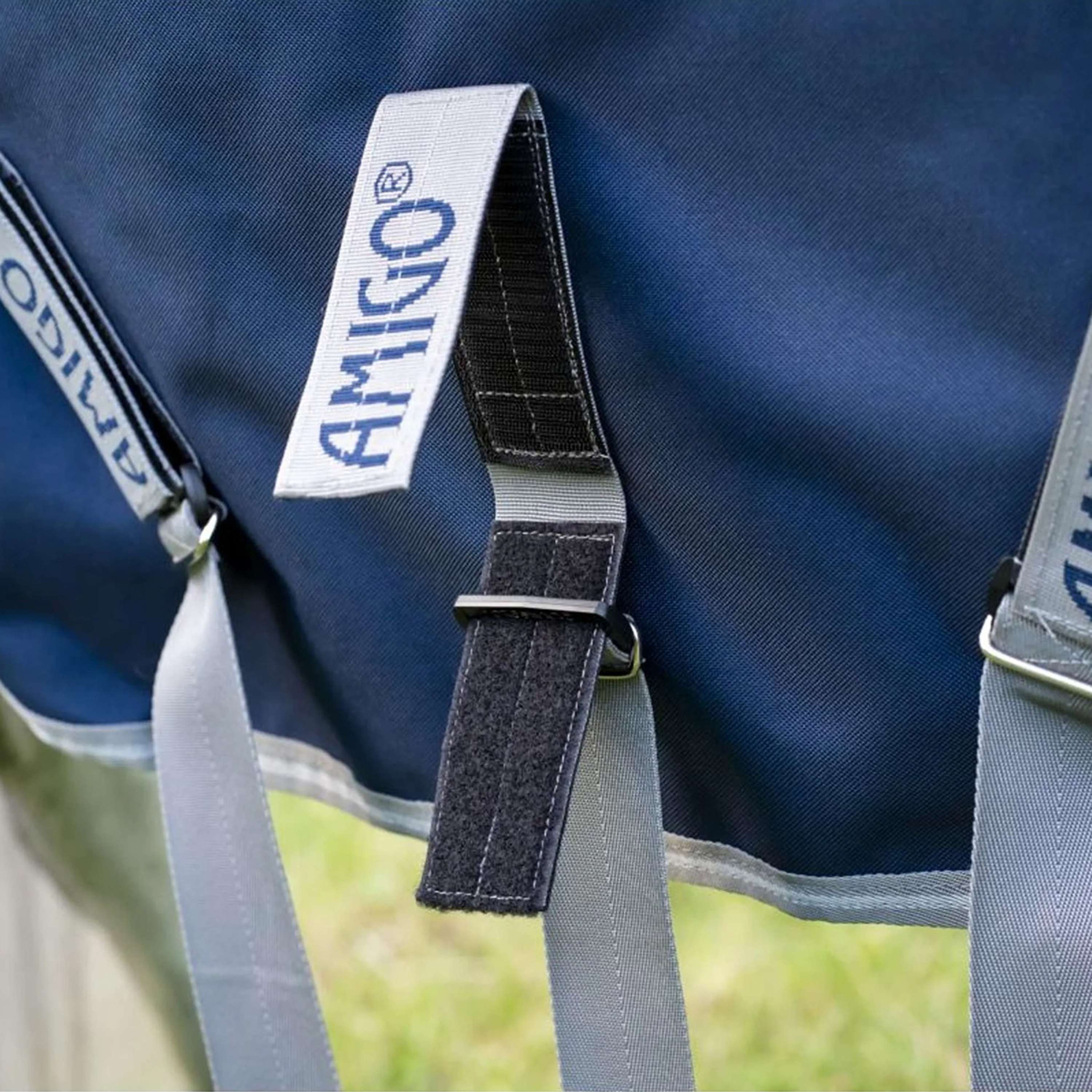 Amigo Turnout Rug FieldSafe Plus 1200D 250g Navy/Titanium Grey/Silver