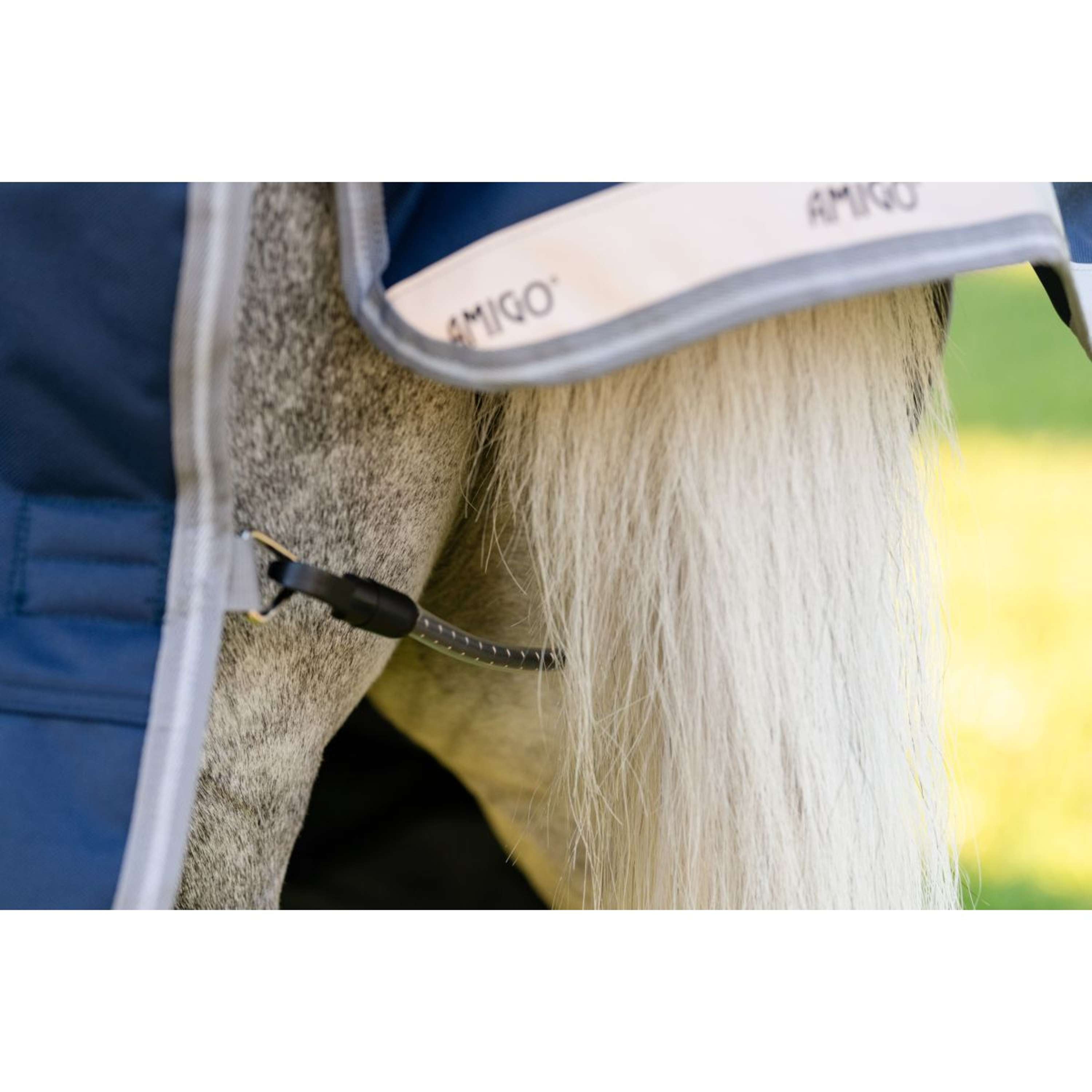 Amigo Turnout 1200D Pony 50g Navy/Titanium Grey/Silver