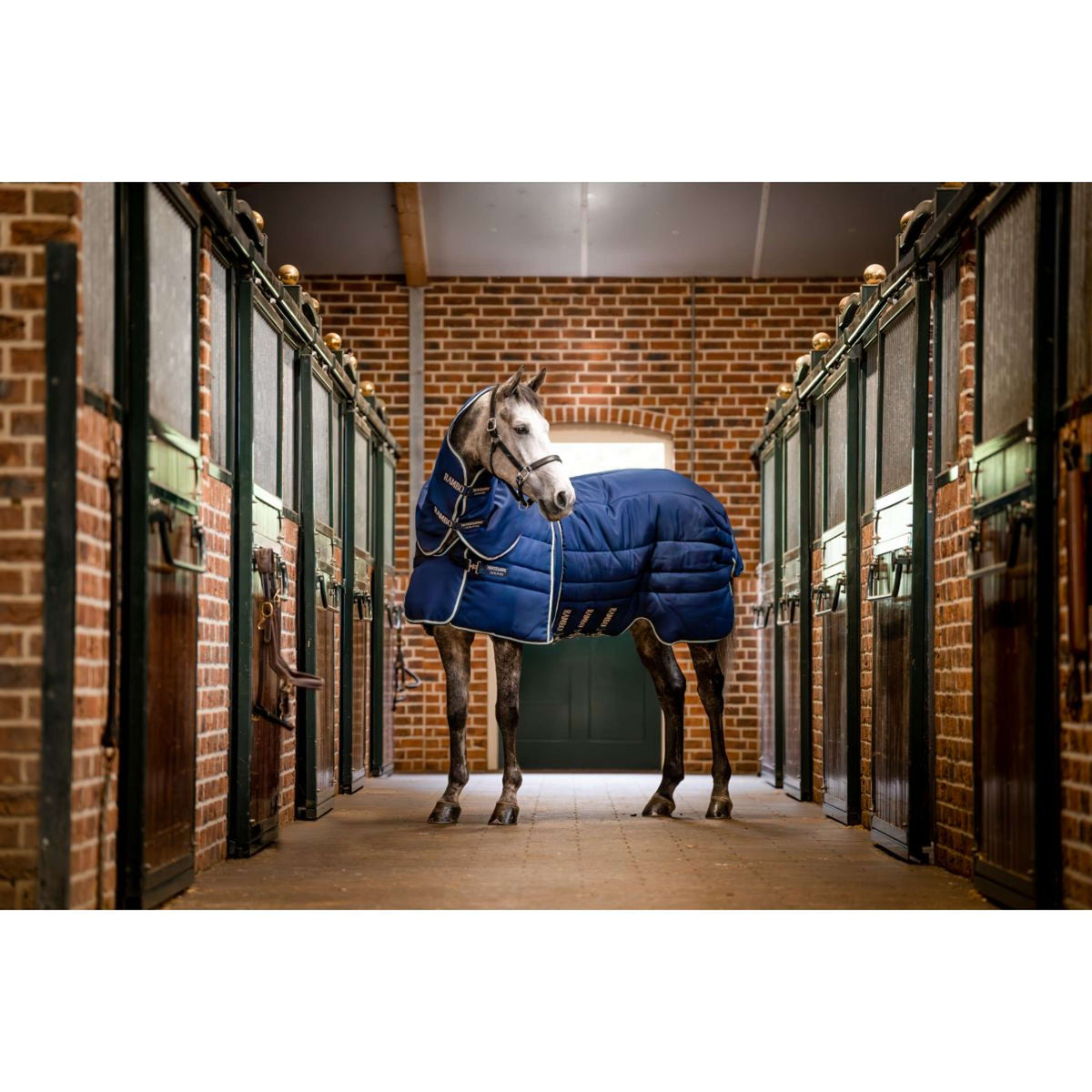 Rambo Stable Rug Optimo Plus 400g Navy/Beige/Baby Blue