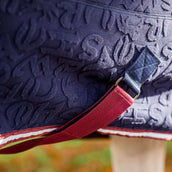 Horseware Embossed Jersey Cooler Navy/Burgundy/White