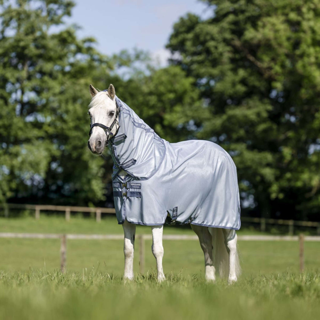 Amigo Bug Rug Plus Pony Heather Blue/Blue/Silver