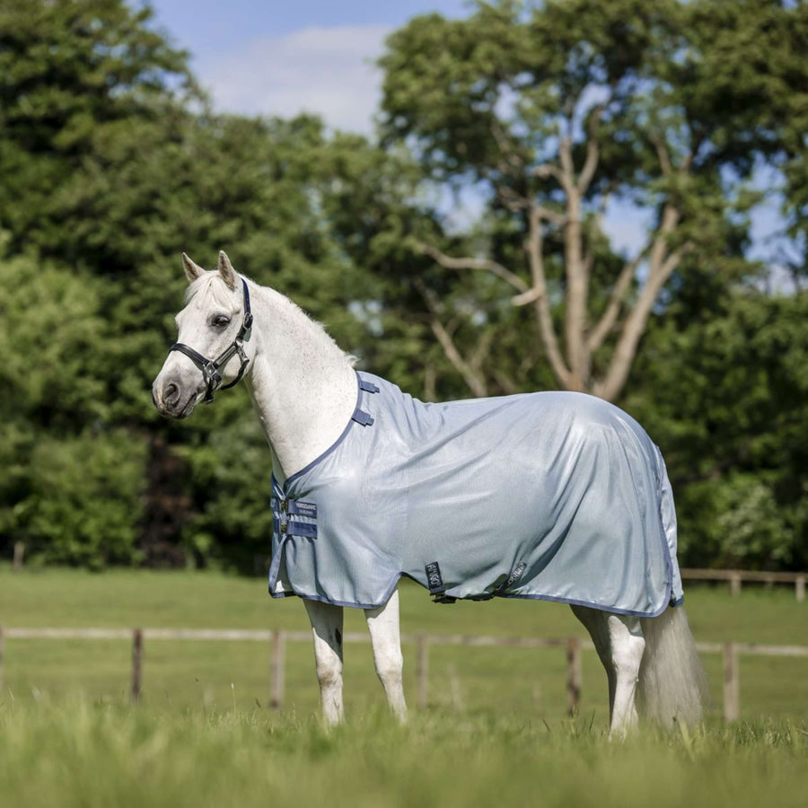 Amigo Bug Rug Pony Heather Blue/Blue/Silver