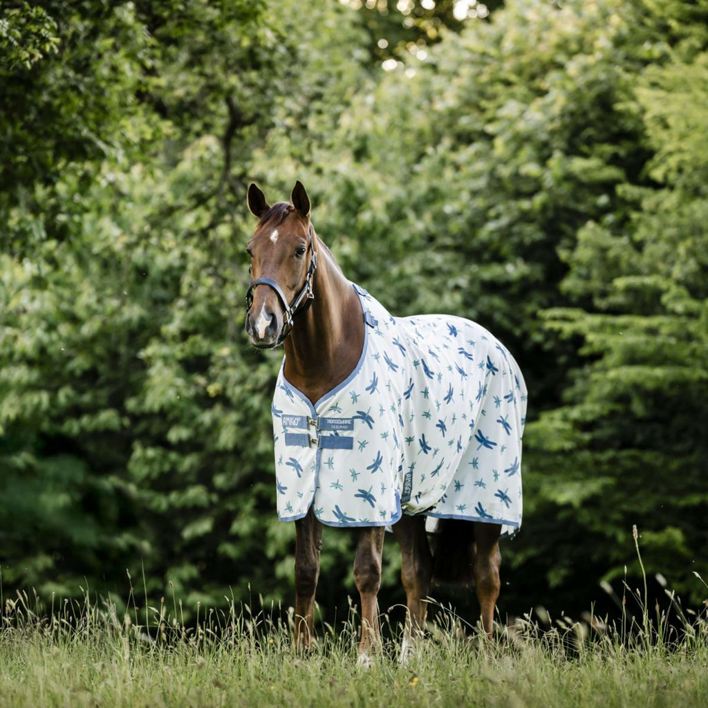Amigo Bug Rug Dragonfly Print/Silver/Blue/Sage