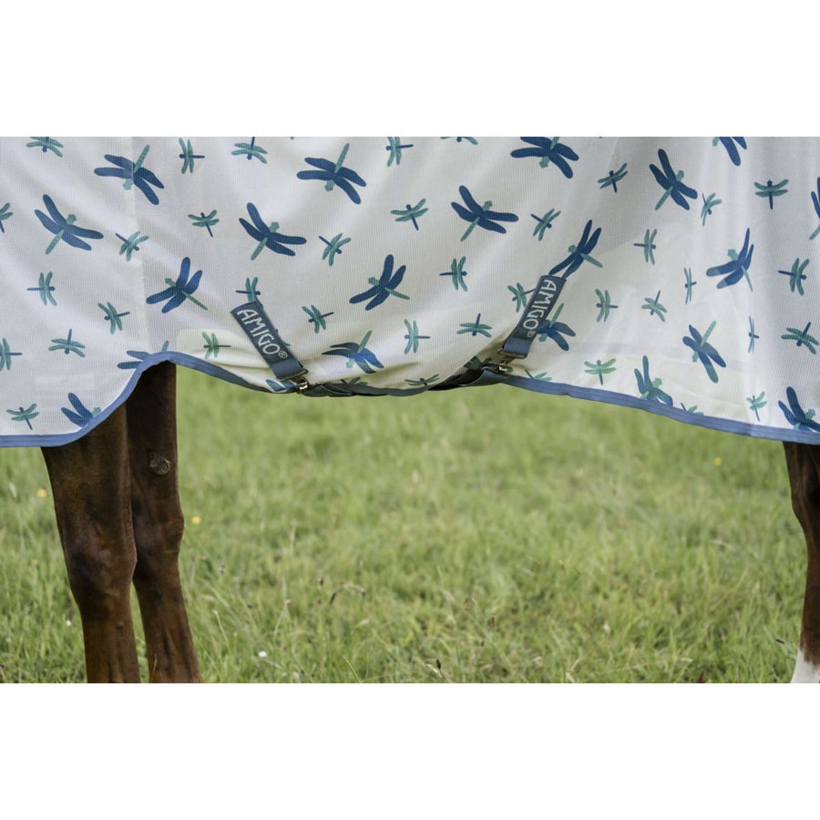 Amigo Bug Rug Dragonfly Print/Silver/Blue/Sage