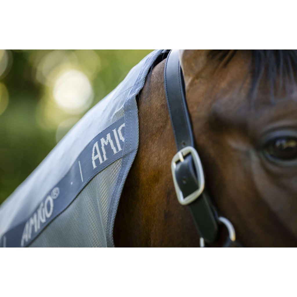 Amigo Fly Rug Integrated Heather Blue/Blue/Silver