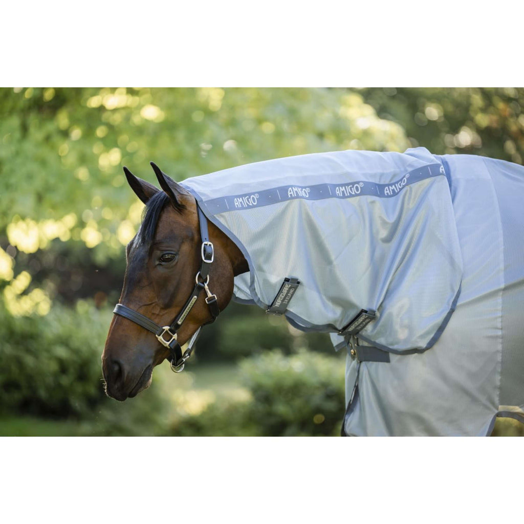 Amigo Fly Rug Integrated Heather Blue/Blue/Silver