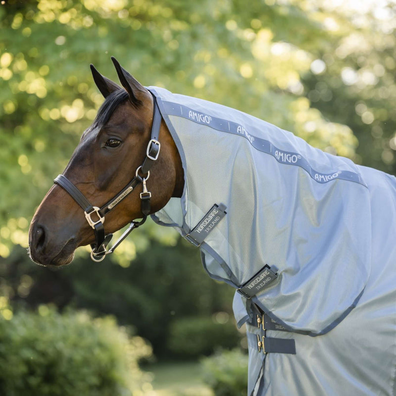 Amigo Fly Rug Integrated Heather Blue/Blue/Silver