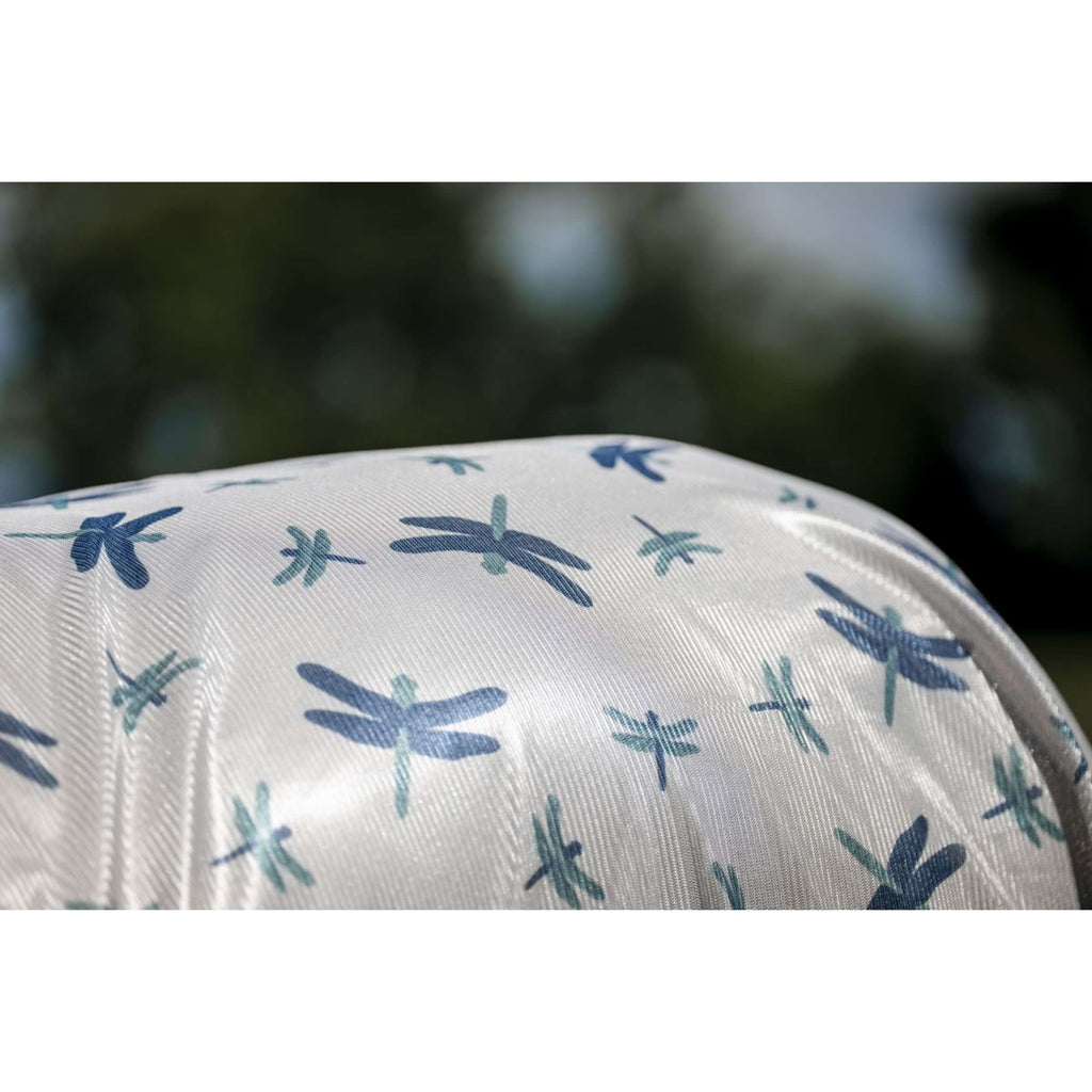 Amigo Fly Rug Integrated Dragonfly Print/Silver/Blue/Sage