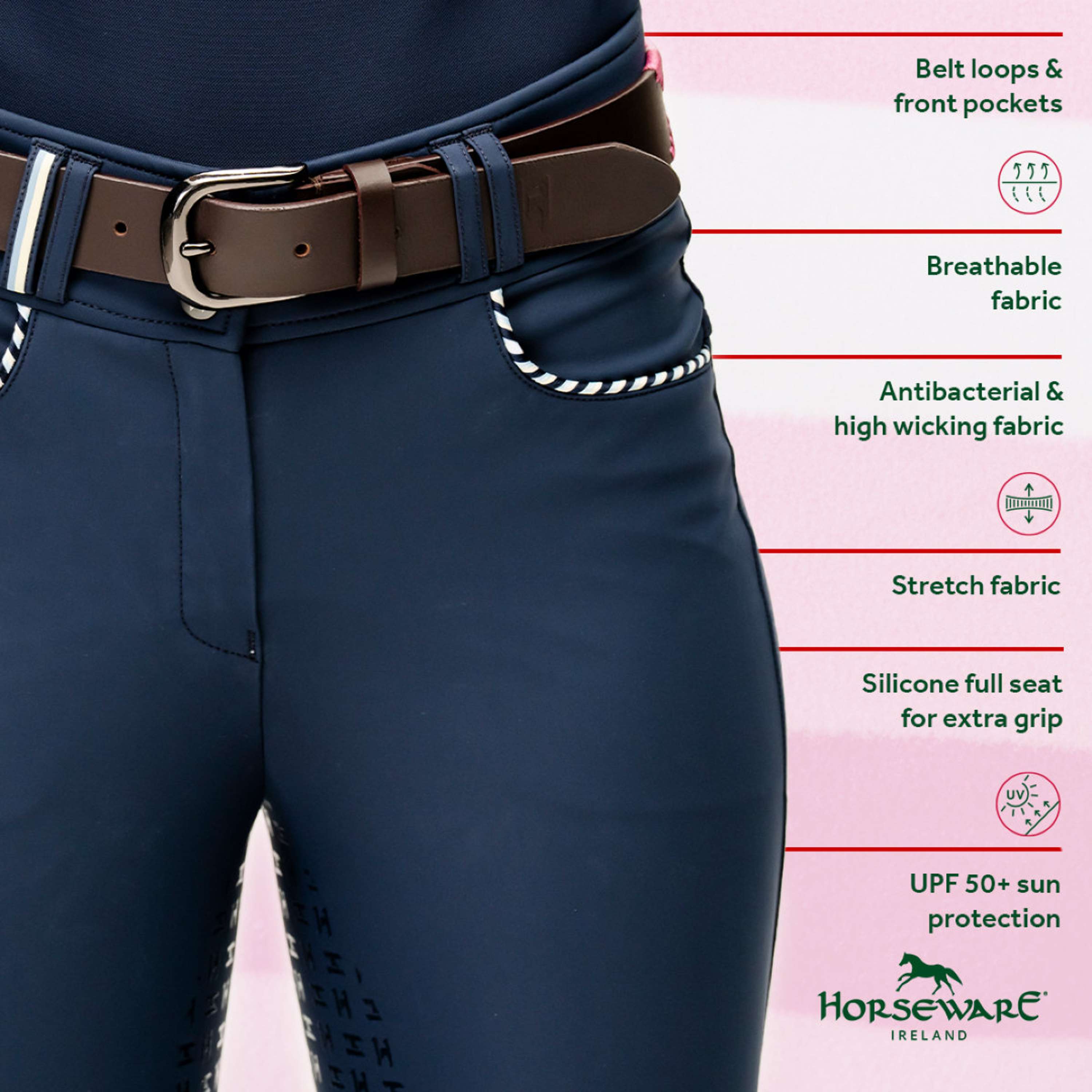 Horseware Breeches Newmarket High Rise Full Seat Navy