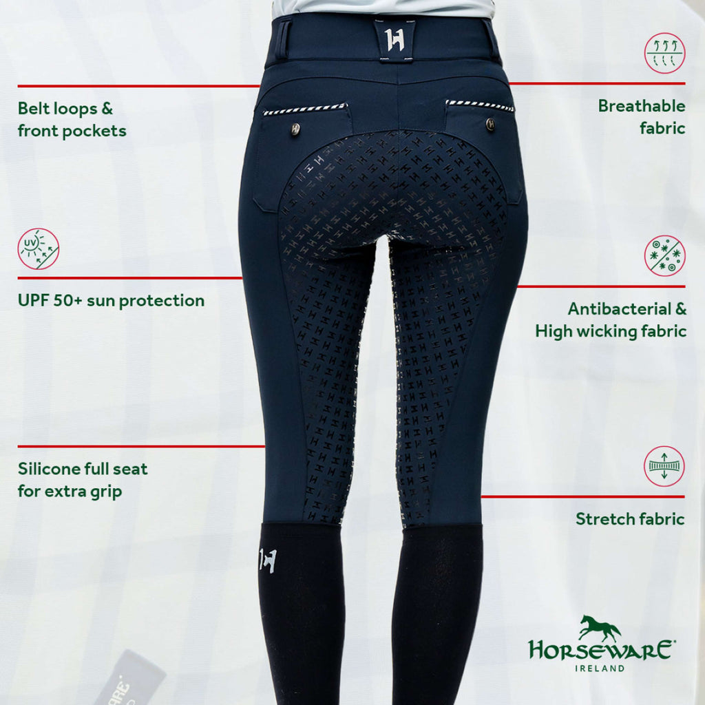 Horseware Breeches Newmarket High Rise Full Seat Navy
