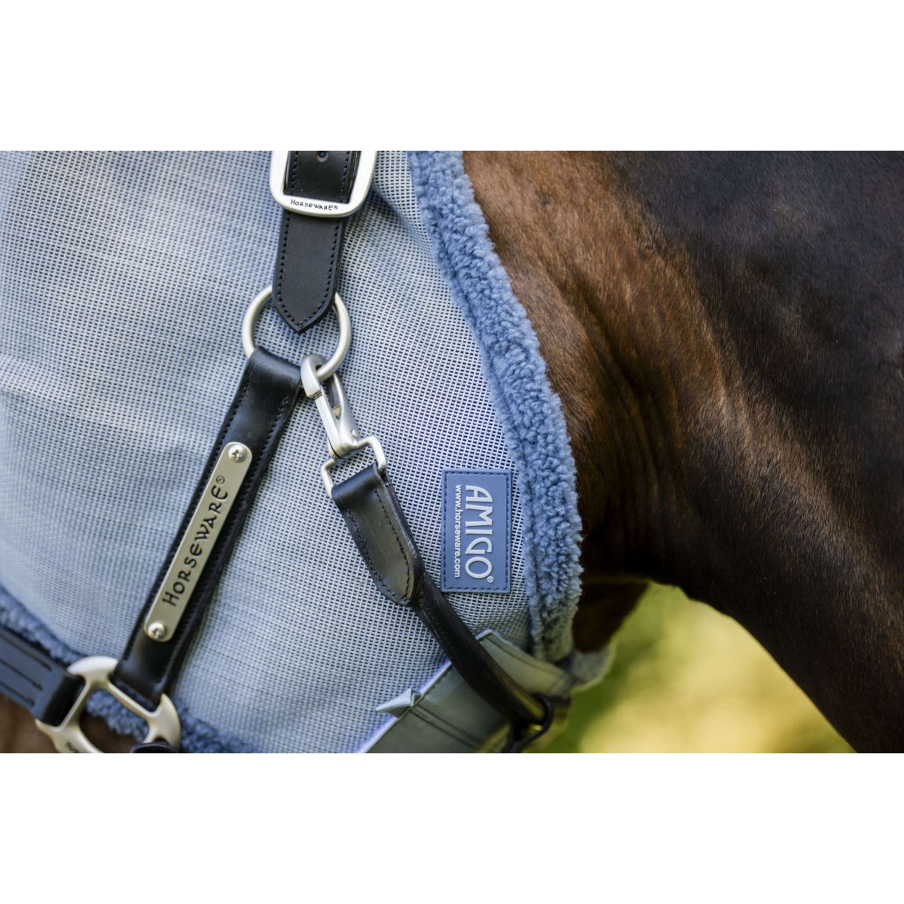 Amigo Fly Mask Heather Blue/Blue/Silver