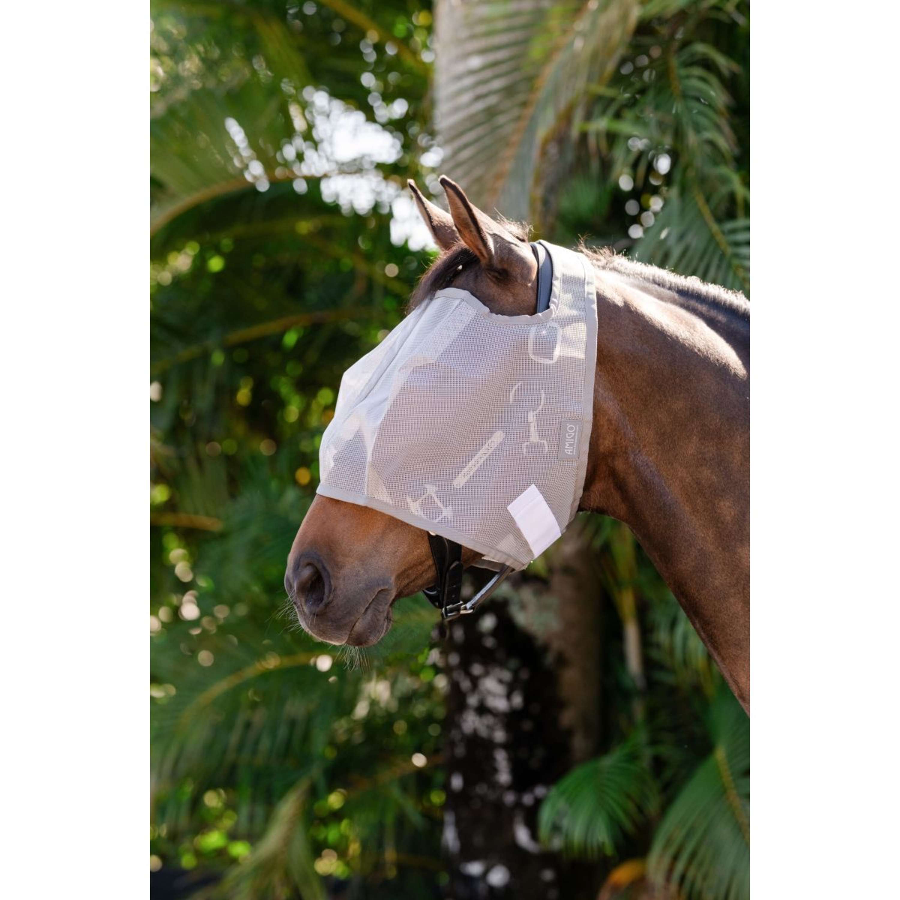 Amigo Fly Mask without Ears Silver/Titanium Grey/Silver