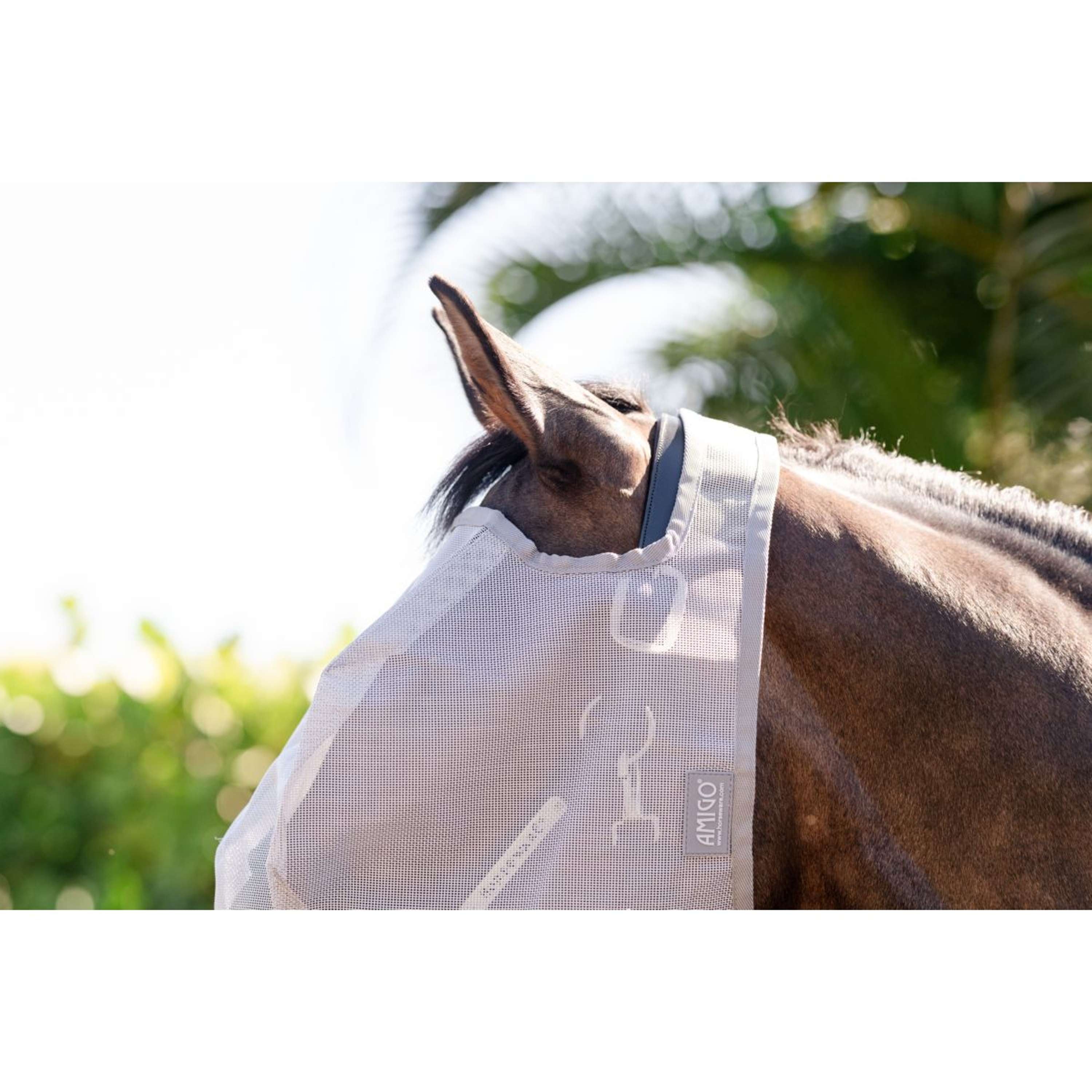 Amigo Fly Mask without Ears Silver/Titanium Grey/Silver