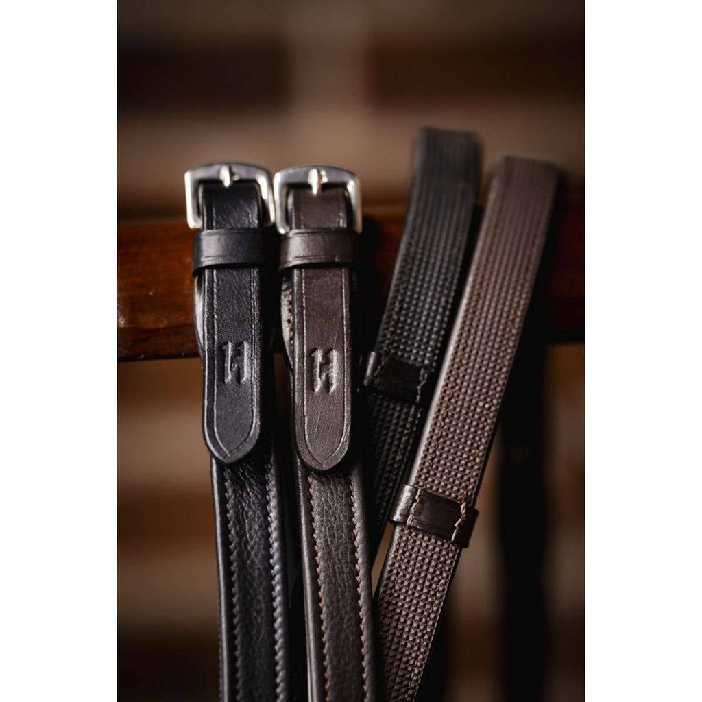 Horseware Reins Jumper with Stoppers Black