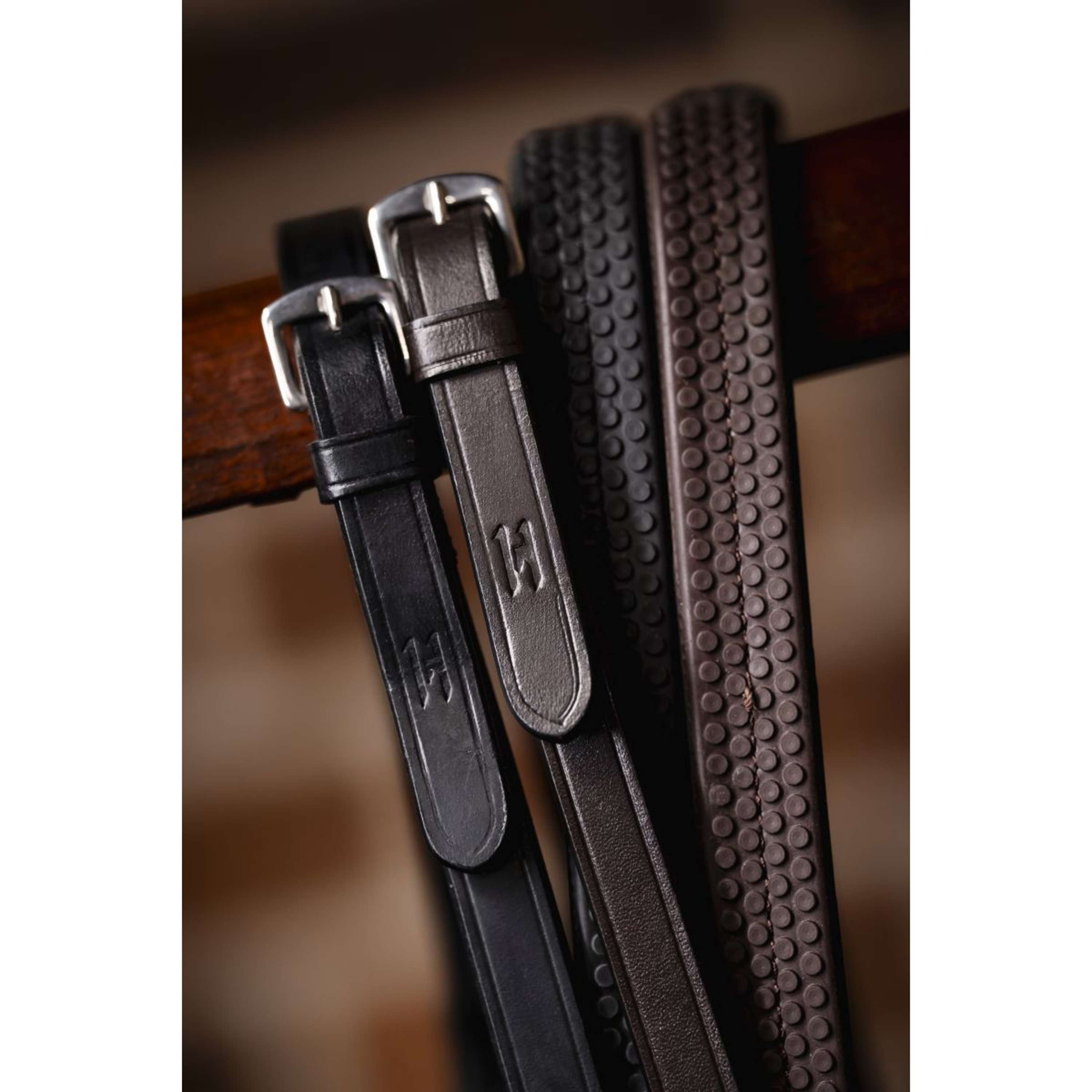 Horseware Reins Rubber Grip Black