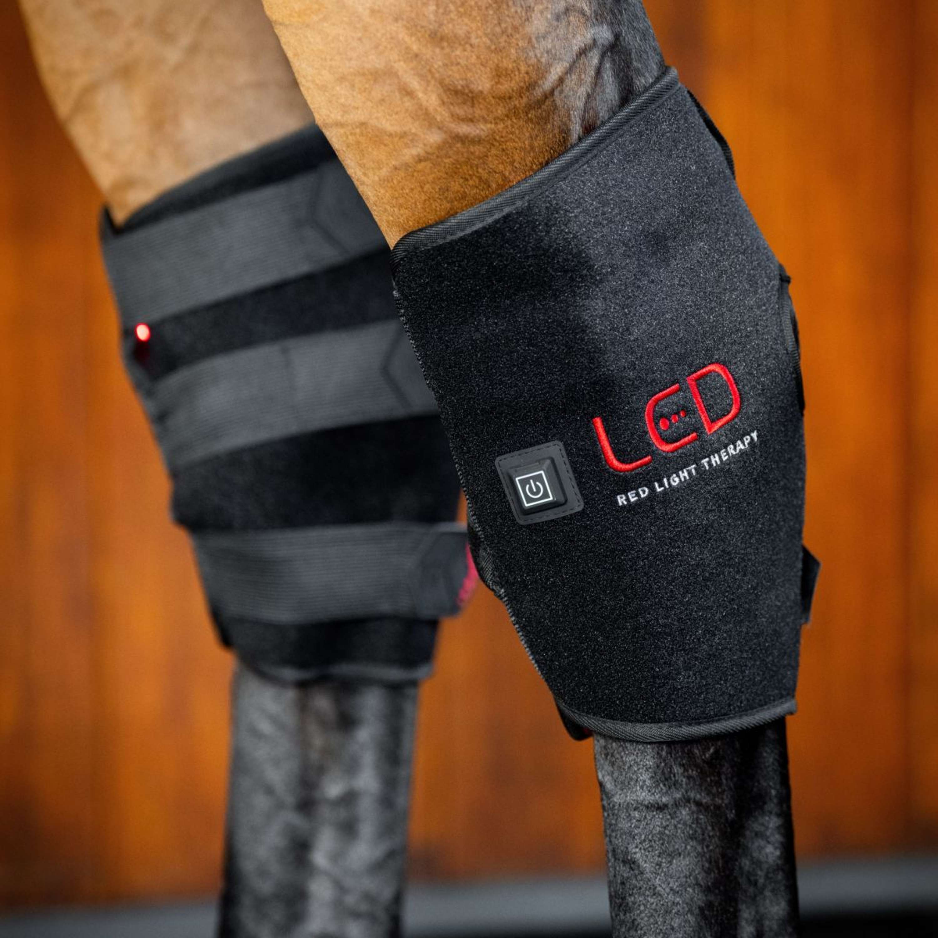 Horseware Hock Boots LED Red Light Therapy Pair Black/Black