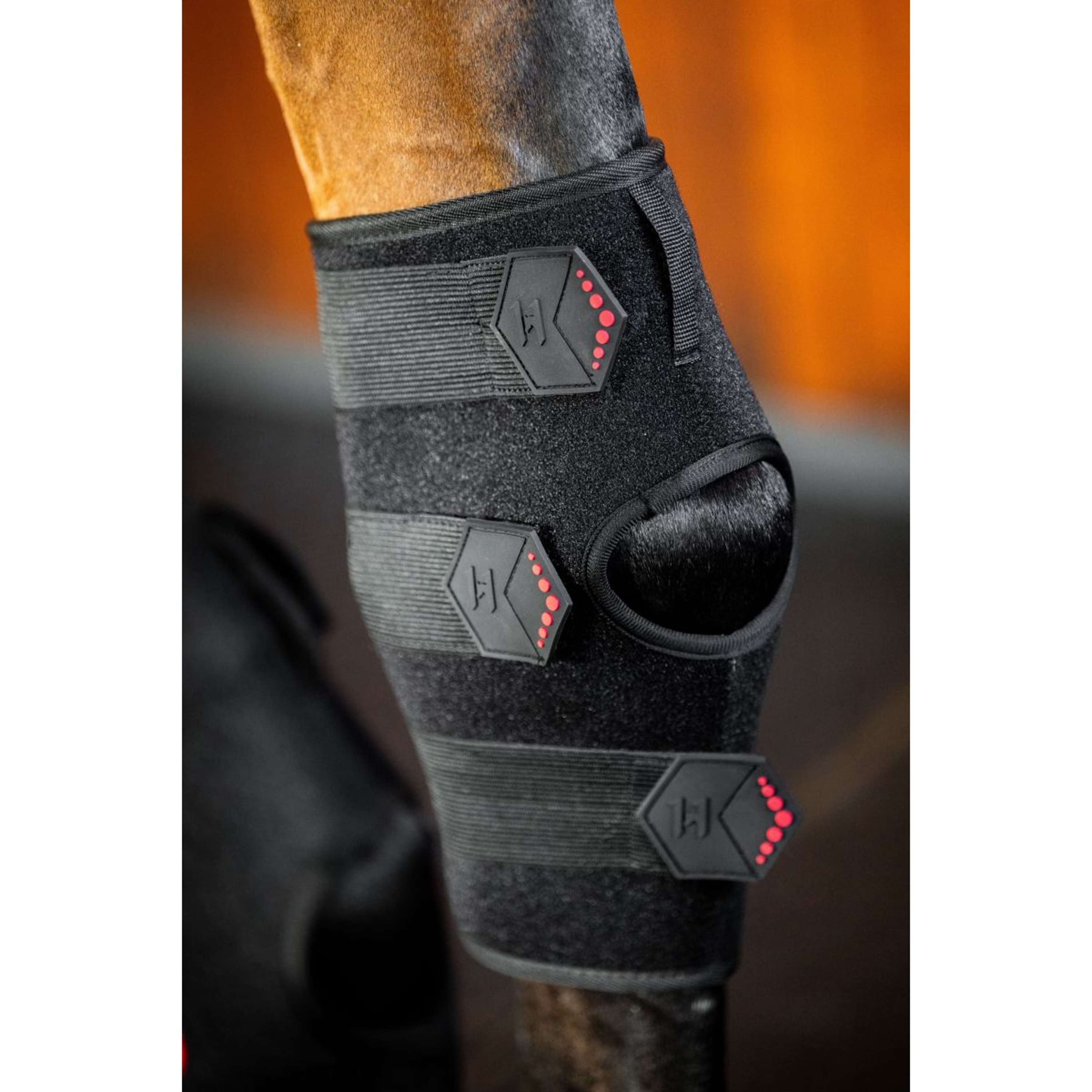 Horseware Hock Boots LED Red Light Therapy Pair Black/Black