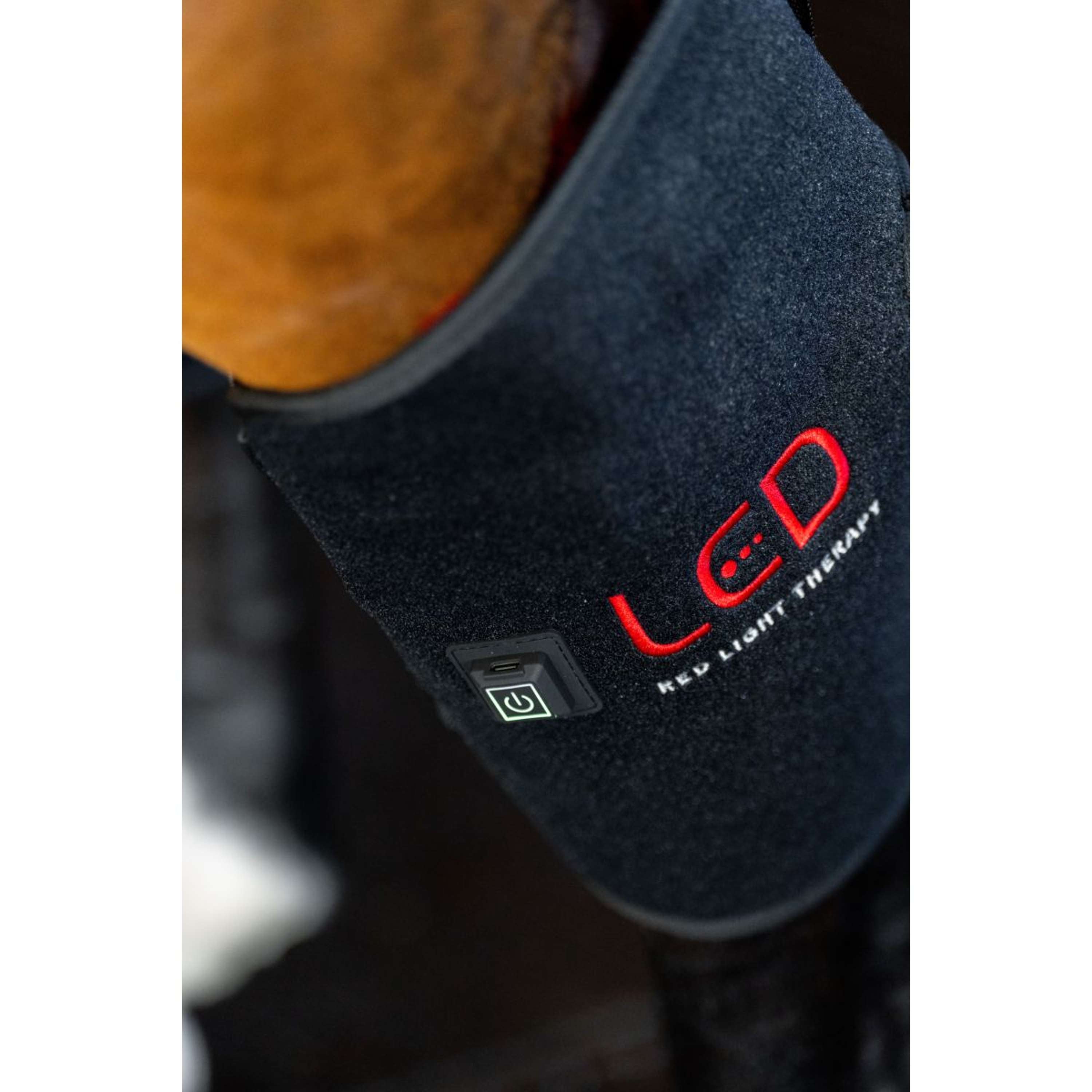 Horseware Hock Boots LED Red Light Therapy Pair Black/Black