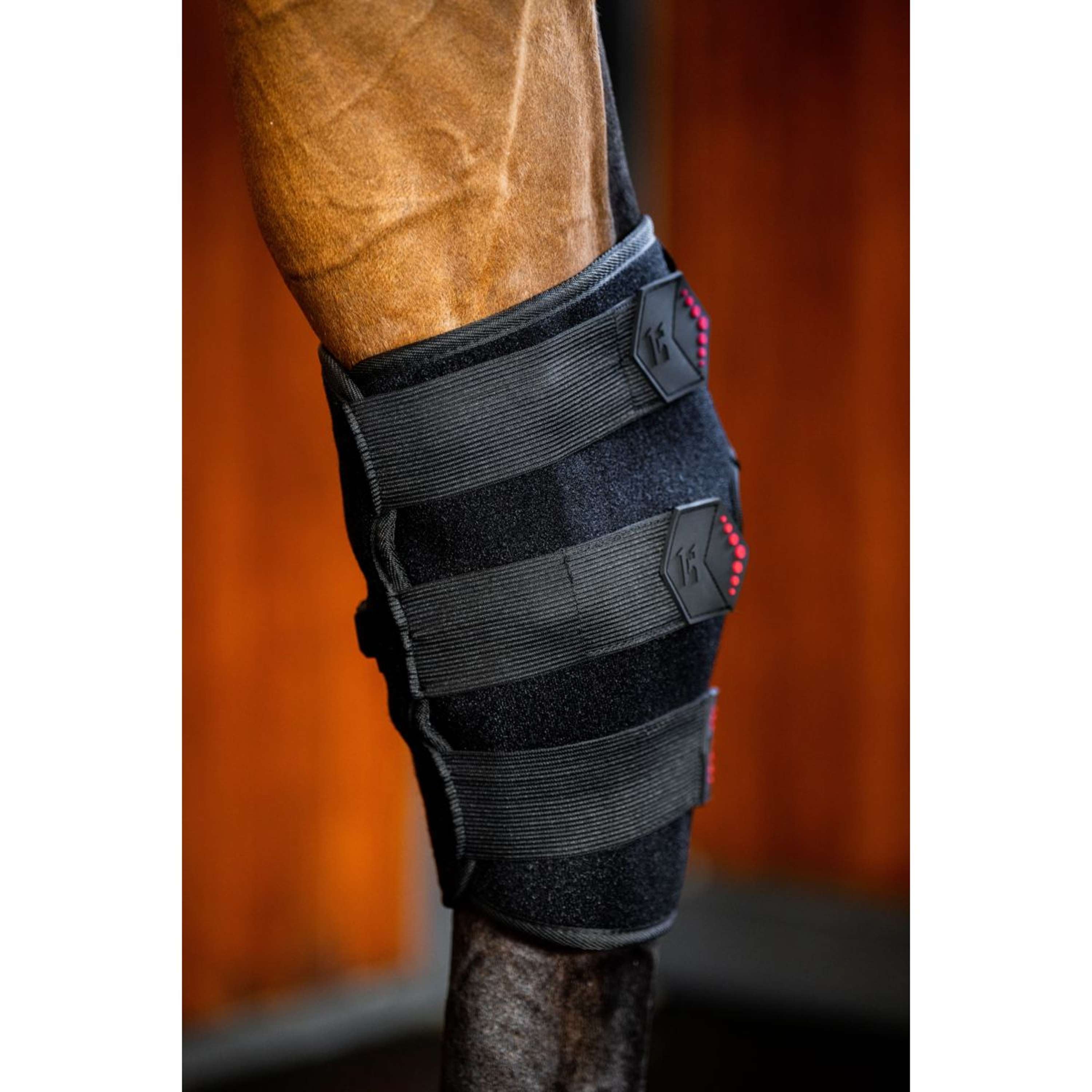 Horseware Hock Boots LED Red Light Therapy Pair Black/Black