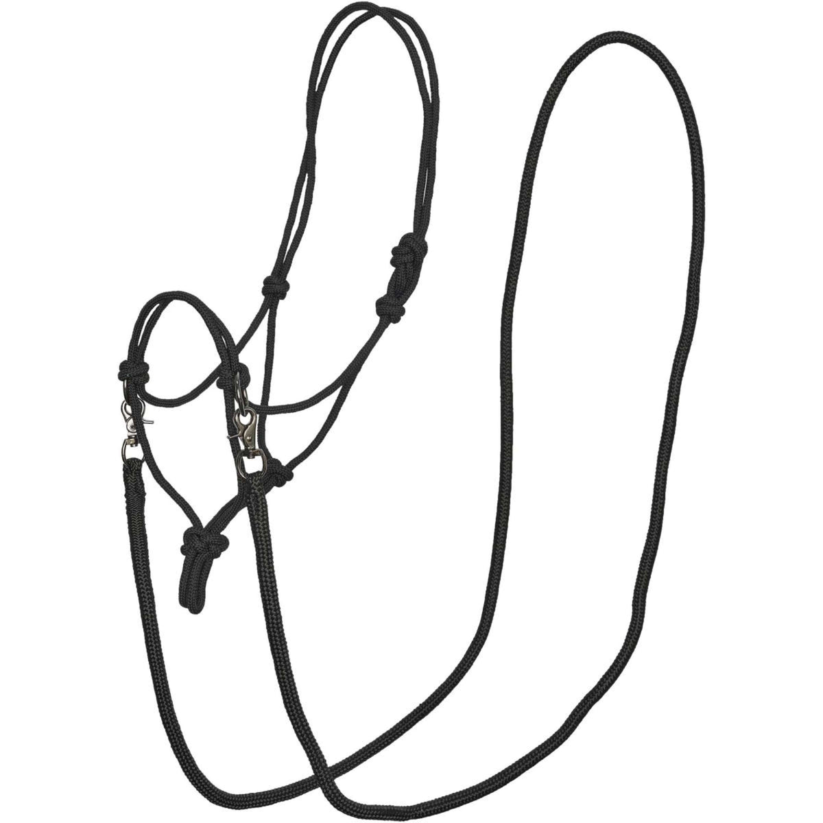 Imperial Riding Bitless Bridle Free Ride Rope with Reins Black