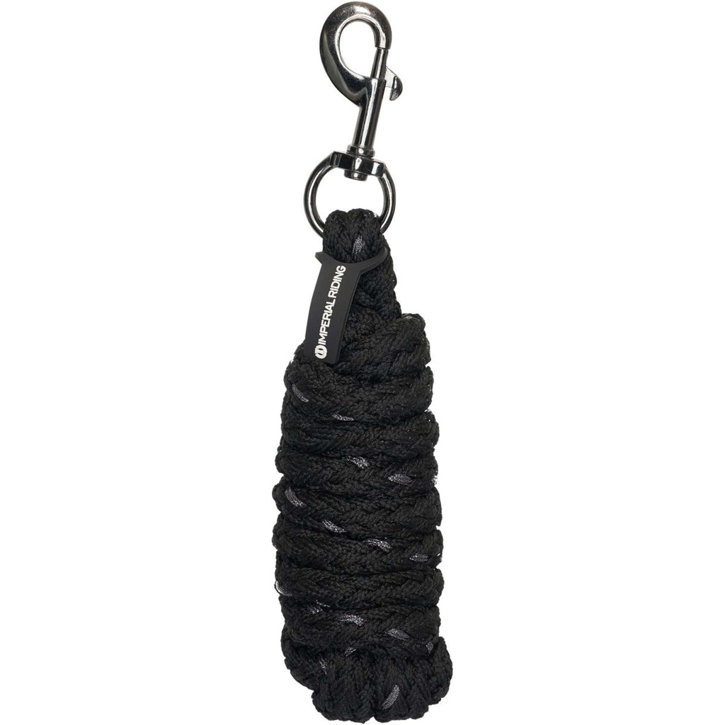 Imperial Riding Lead Rope IRHDeluxe with Carabiner Black