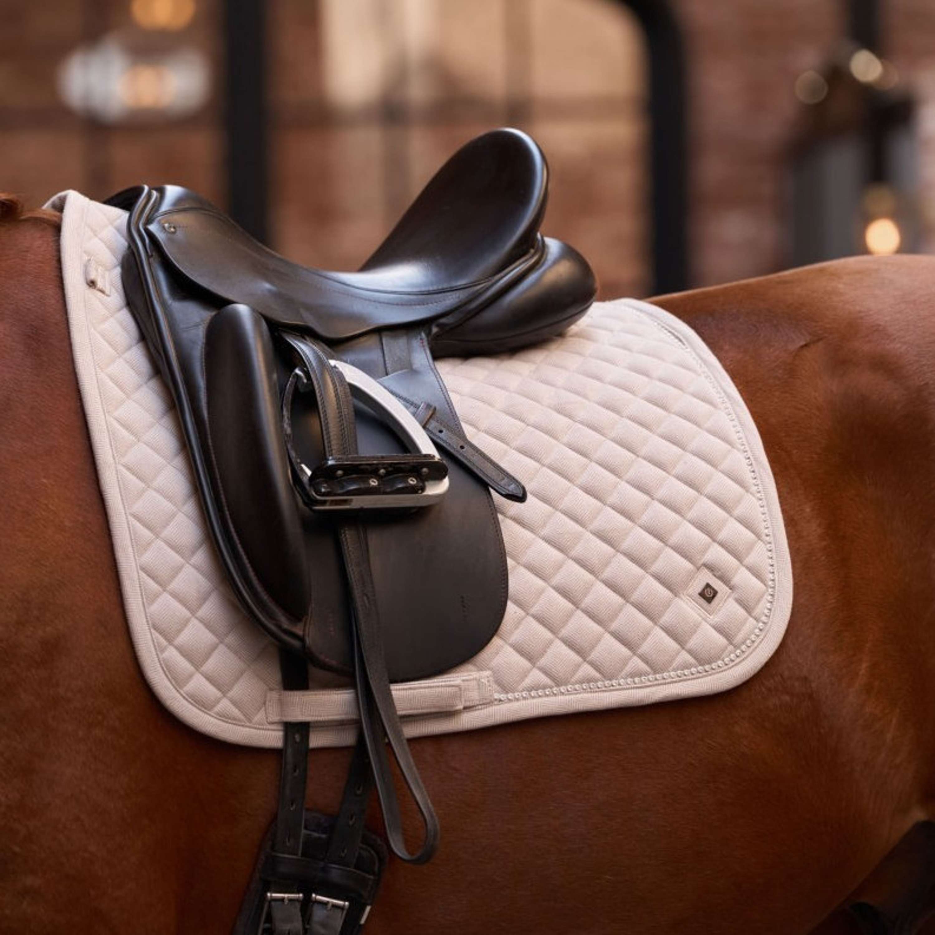 Imperial Riding Saddlepad IRHPenny herringbone Dressage Taupe