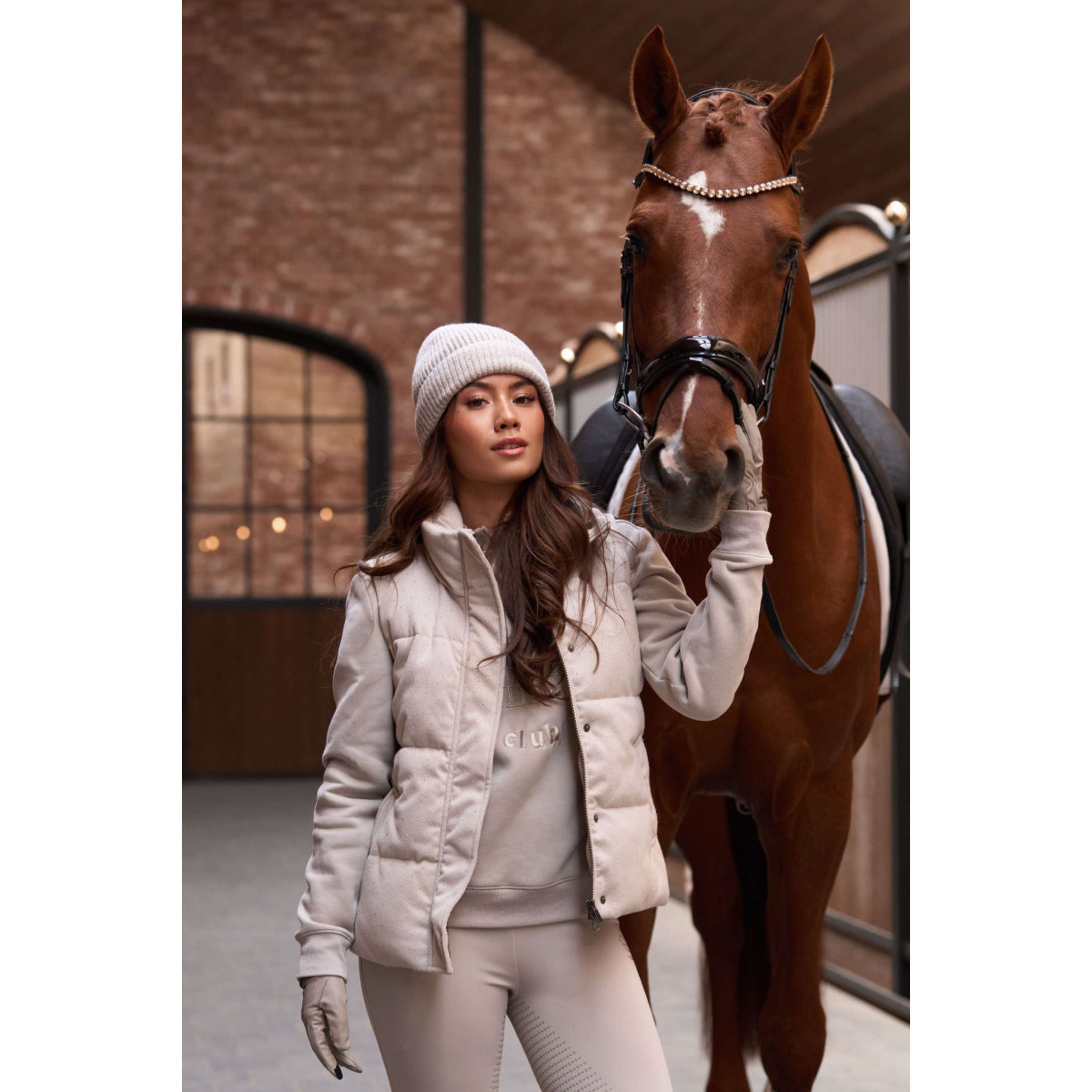 Imperial Riding Bodywarmer IRHBelle Herringbone Taupe