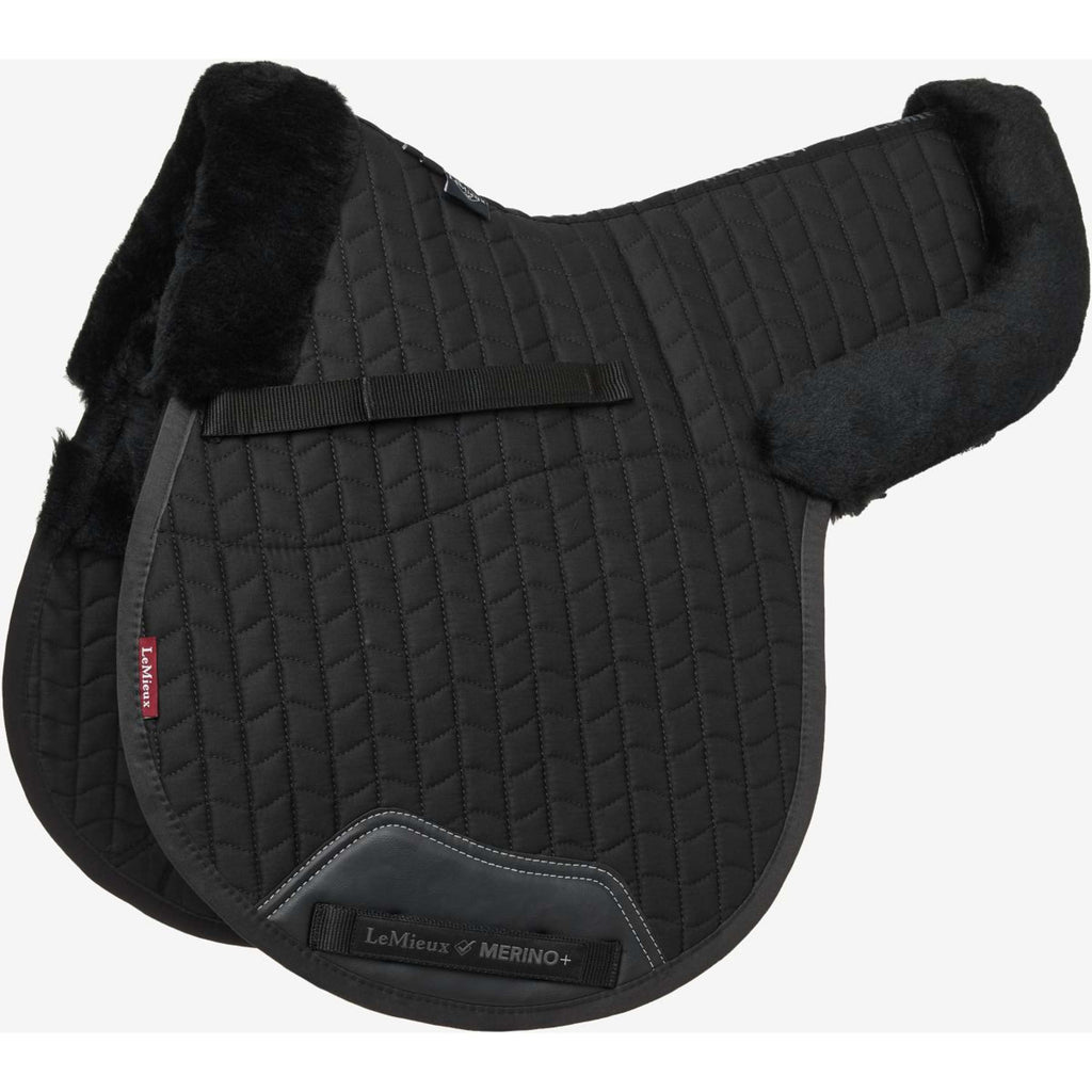 LeMieux Saddlepad Merino+ Half Lined GP Black