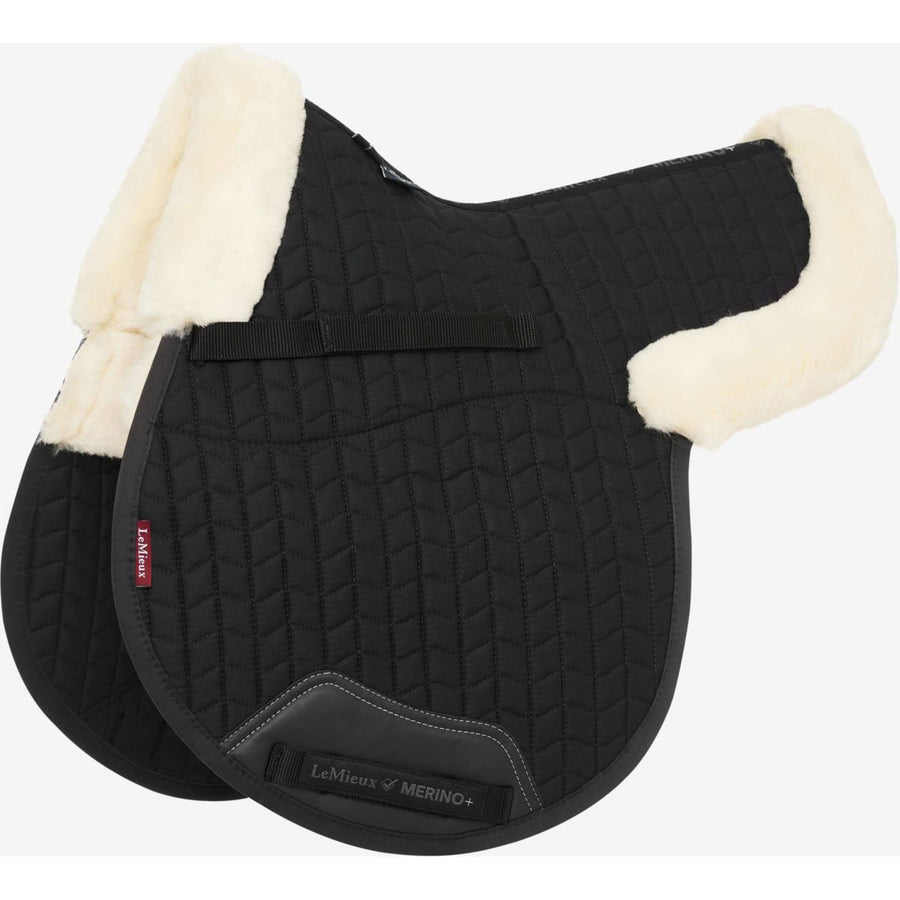 LeMieux Saddlepad Merino+ Half Lined Black/Natural