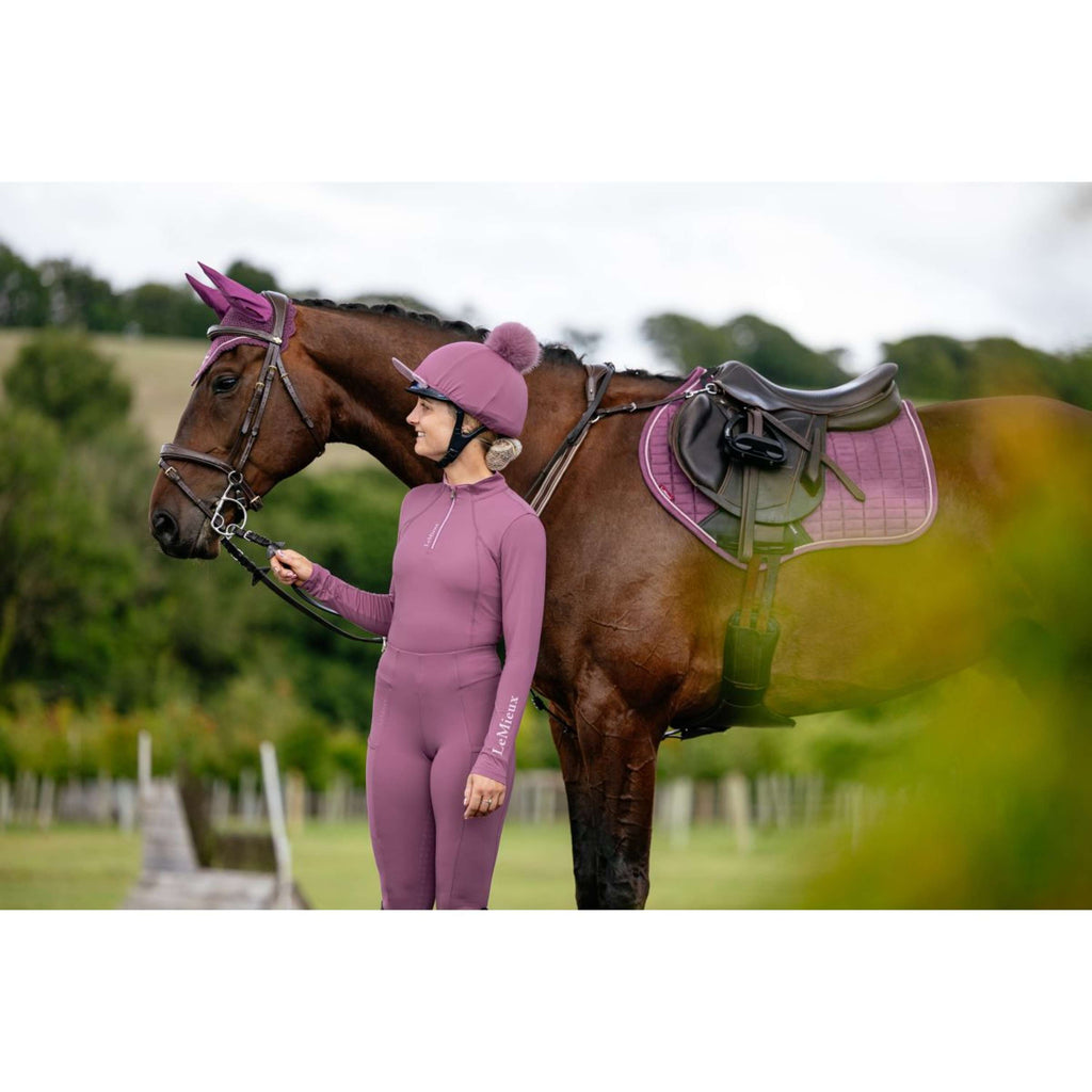 LeMieux Saddlepad Suede Close Contact Square Jumping Mallow
