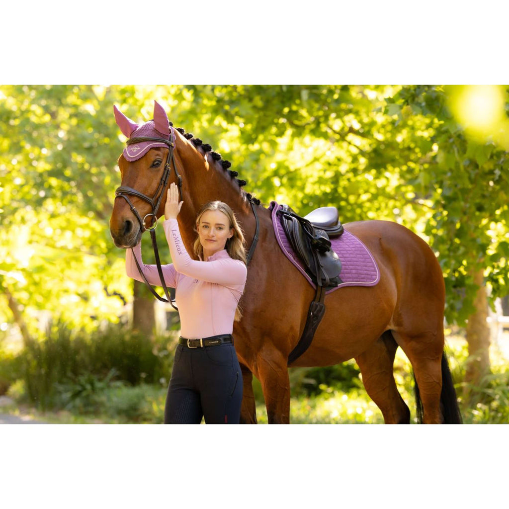 LeMieux Saddlepad Suede Close Contact Square Jumping Mallow
