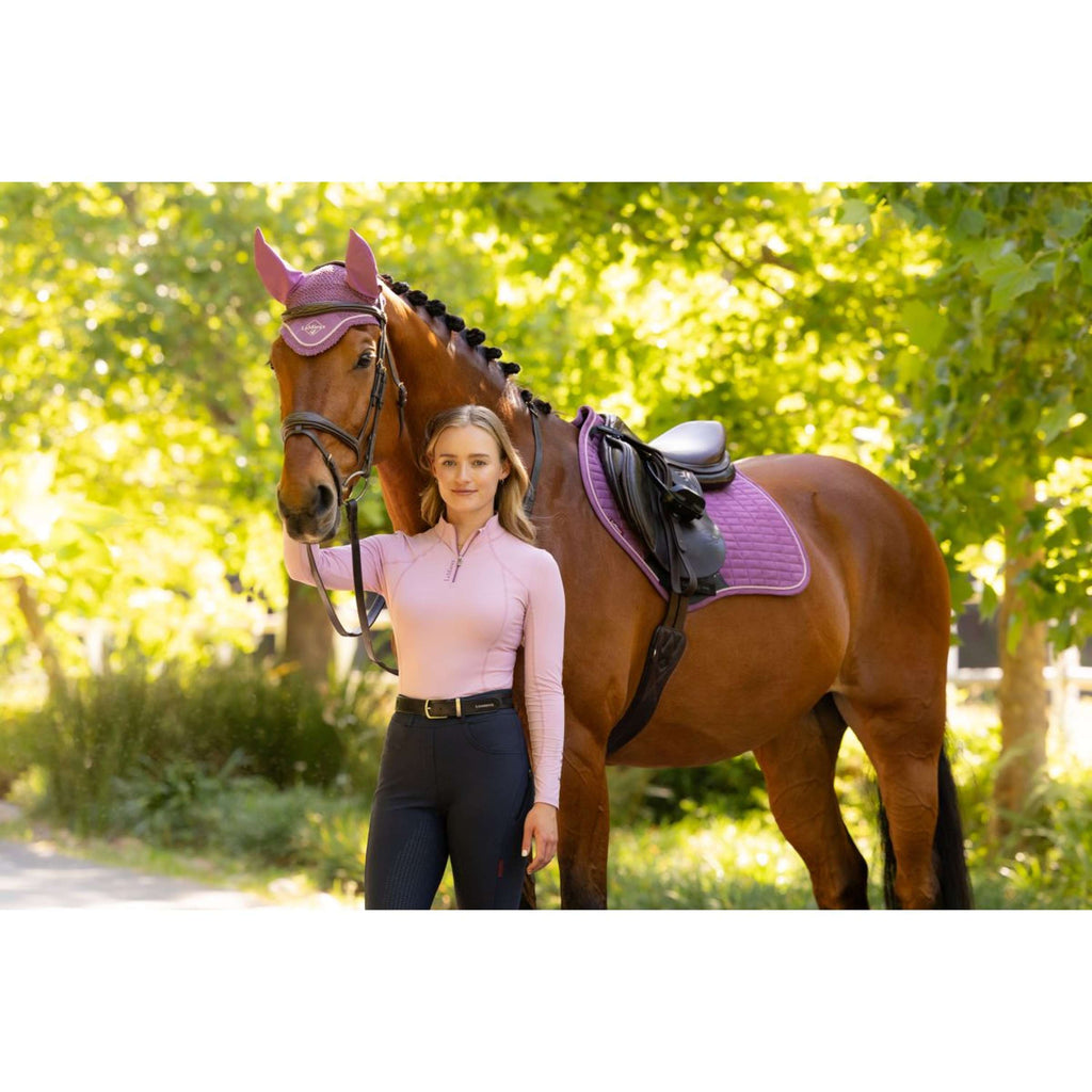 LeMieux Saddlepad Suede Close Contact Square Jumping Mallow