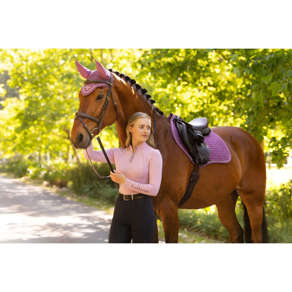 LeMieux Saddlepad Suede Close Contact Square Jumping Mallow