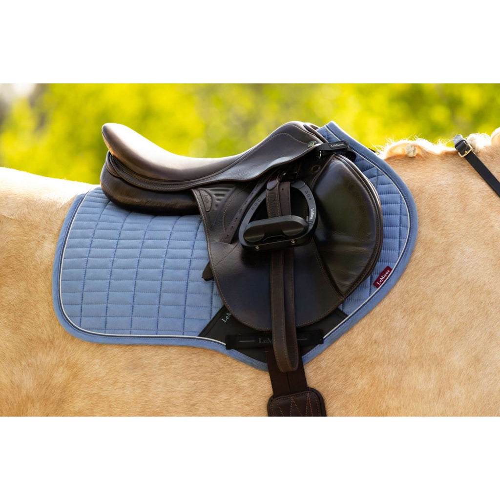 LeMieux Saddlepad Suede Close Contact Square Jumping Powder Blue