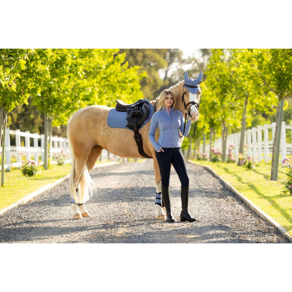 LeMieux Saddlepad Suede Close Contact Square Jumping Powder Blue