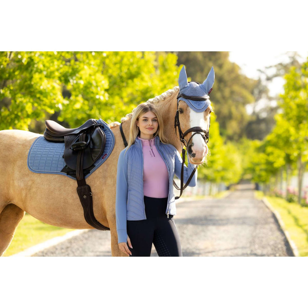 LeMieux Saddlepad Suede Close Contact Square Jumping Powder Blue