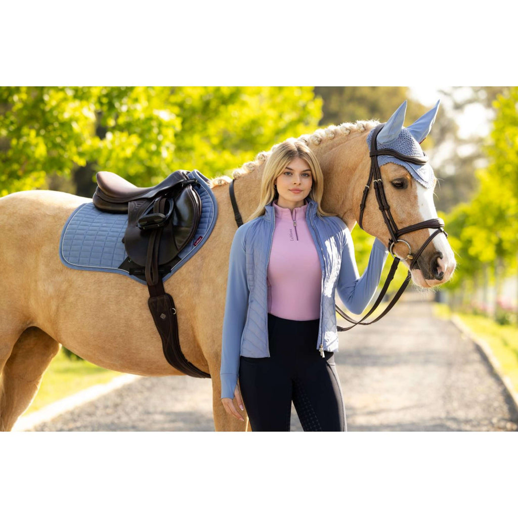 LeMieux Saddlepad Suede Close Contact Square Jumping Powder Blue