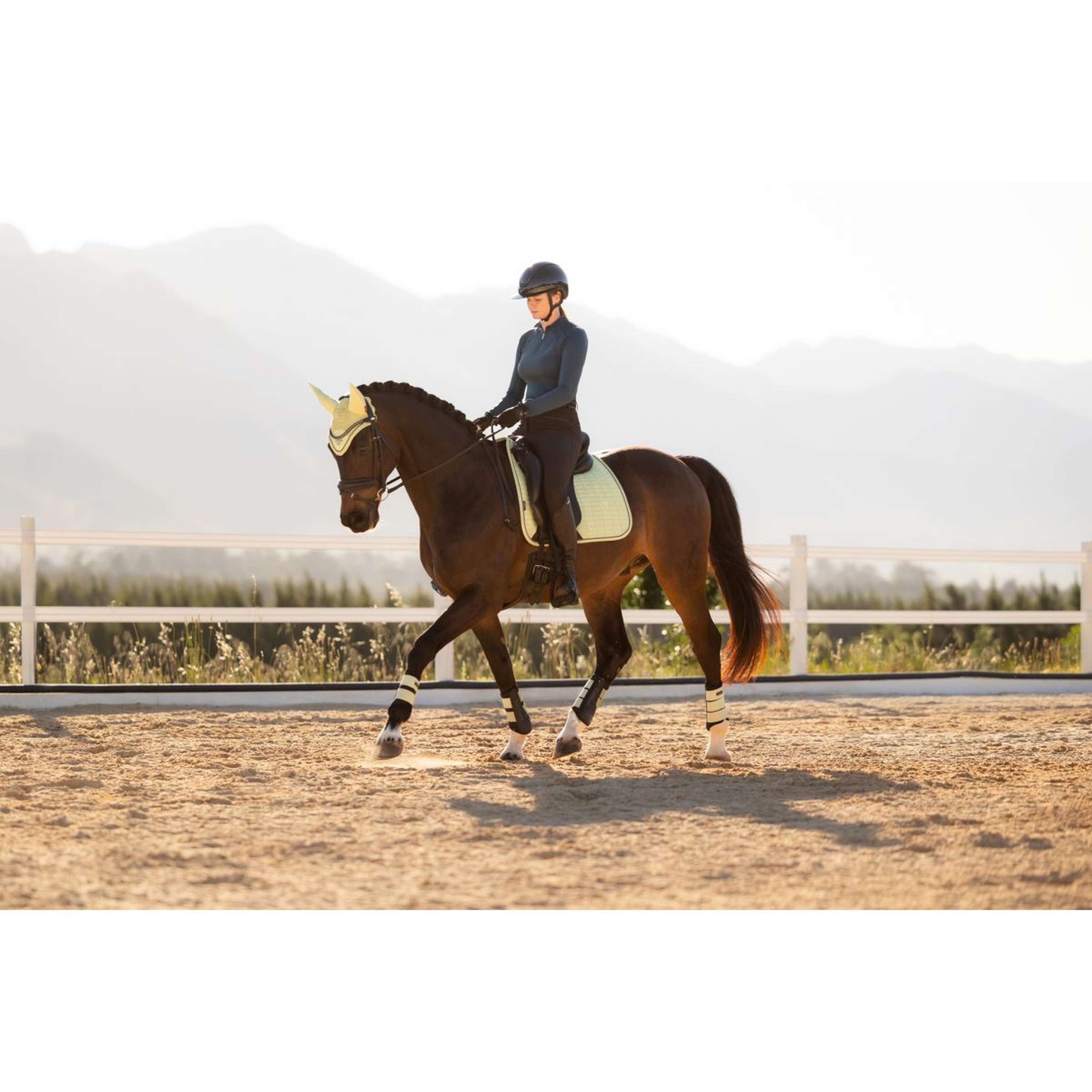 LeMieux Saddlepad Suede Square Dressage Macaron