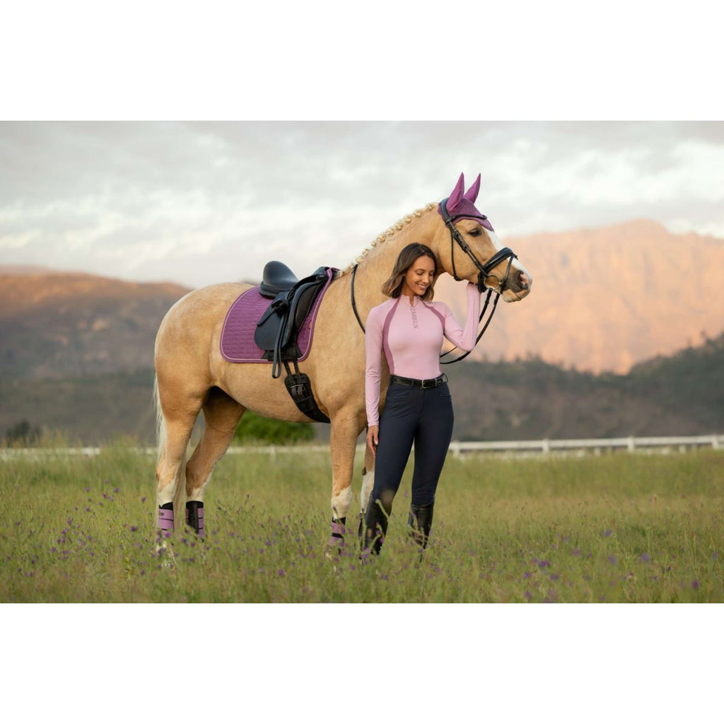 LeMieux Saddlepad Suede Square Dressage Mallow