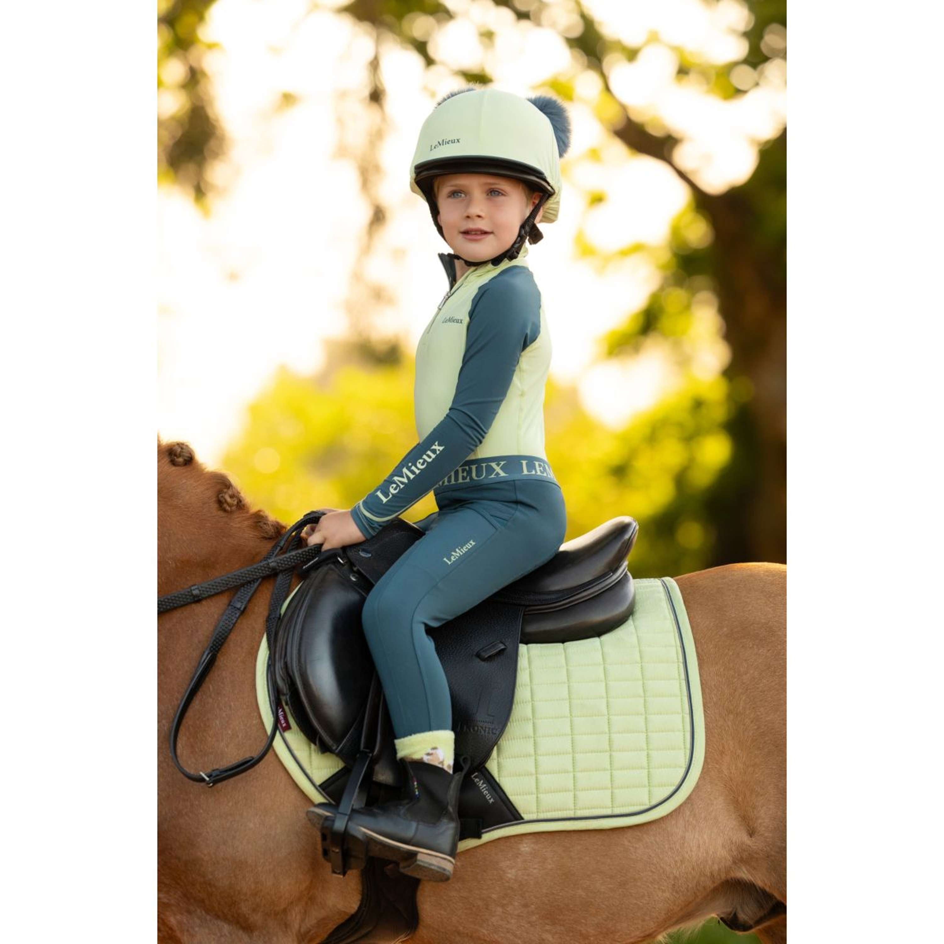 LeMieux Saddlepad Mini Suede Close Contact Square Jumping Macaron