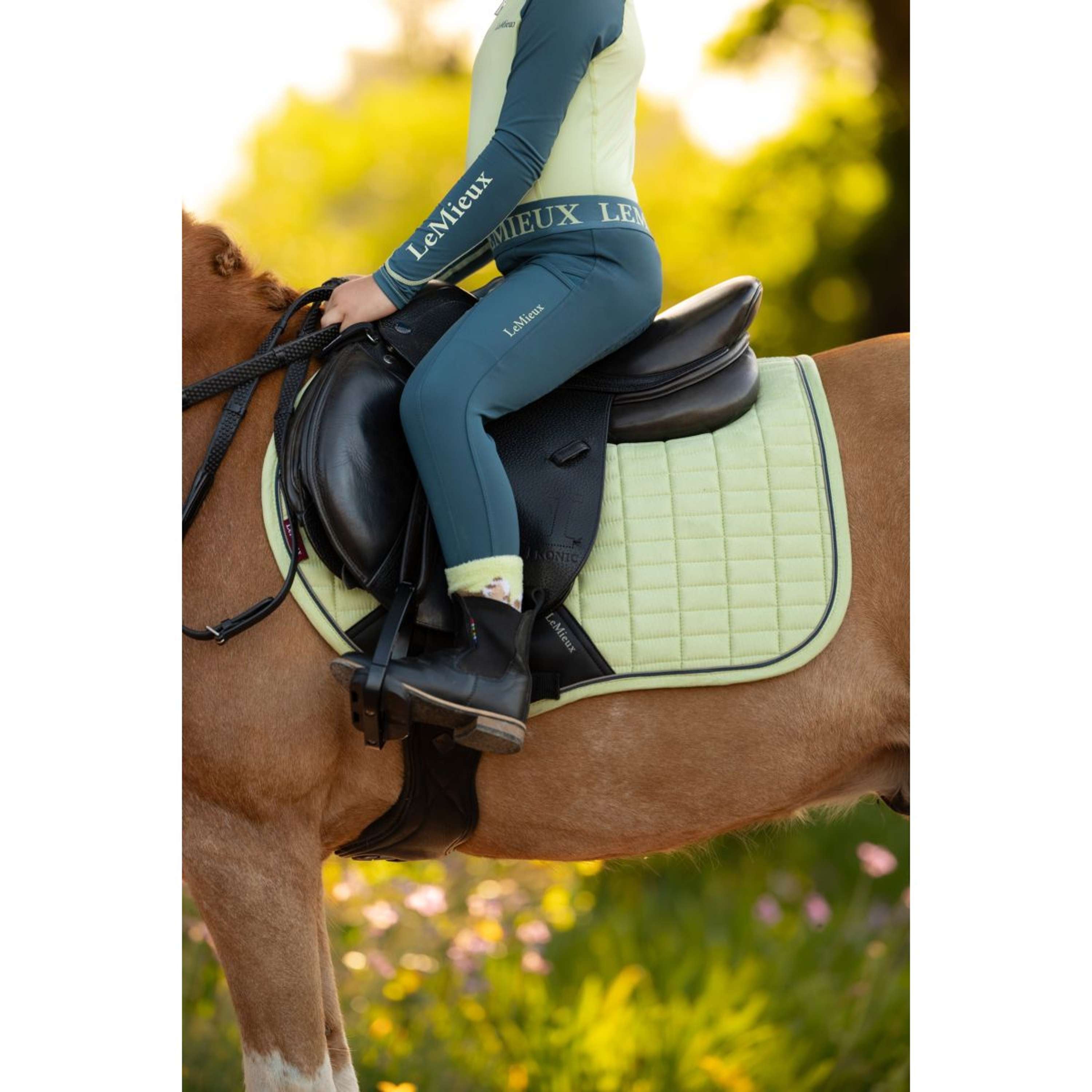 LeMieux Saddlepad Mini Suede Close Contact Square Jumping Macaron