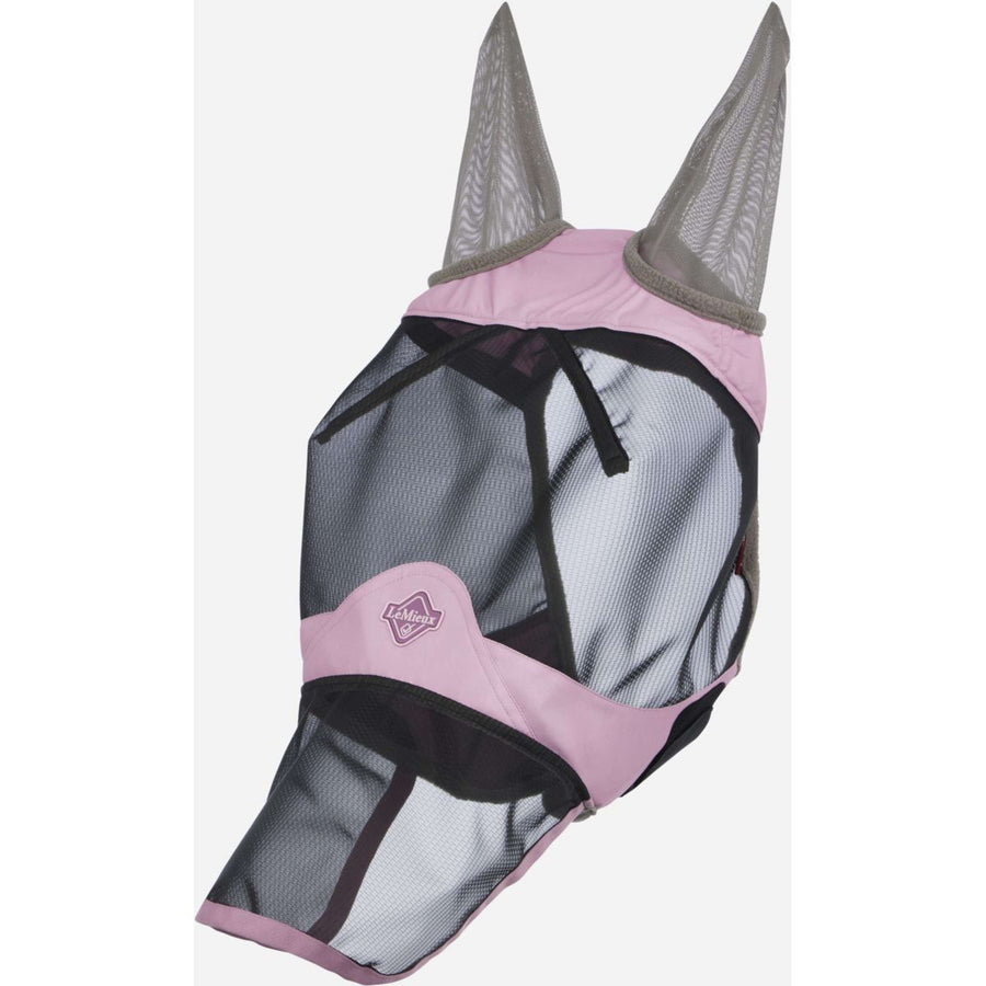 LeMieux Fly Mask Visor-Tek With Nose Protection Fondant